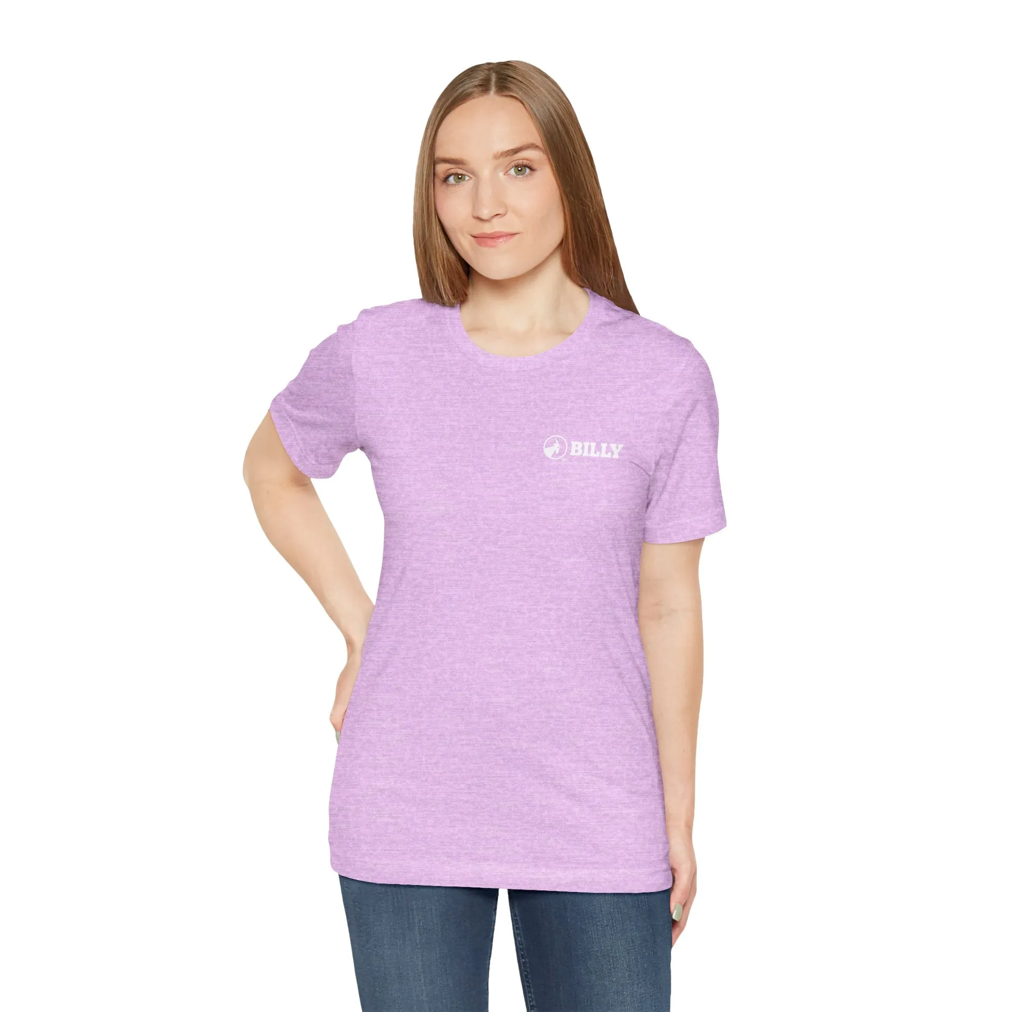 BILLY Adult Unisex Jersey Short Sleeve Tee (White Horizontal Logo - LCP)