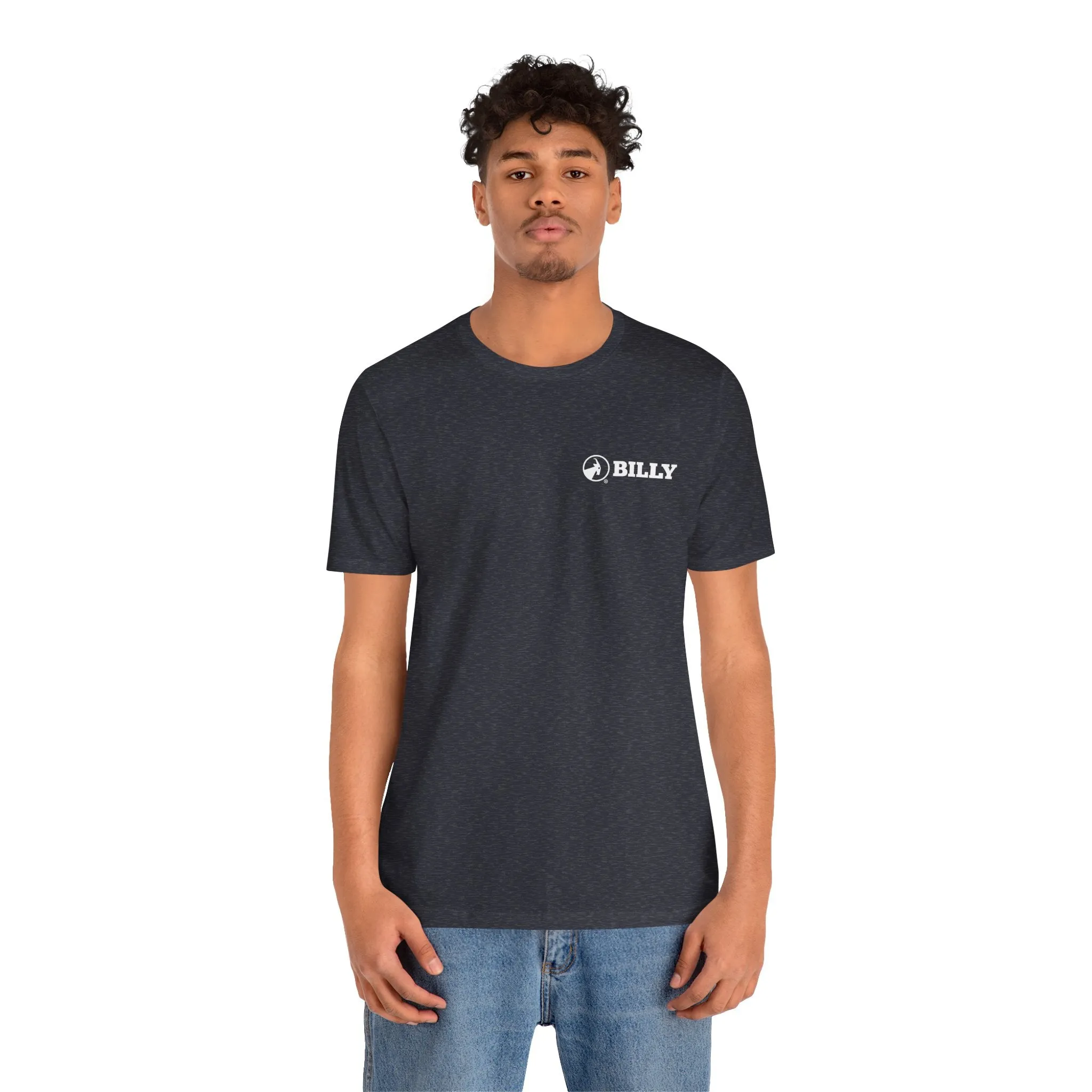 BILLY Adult Unisex Jersey Short Sleeve Tee (White Horizontal Logo - LCP)