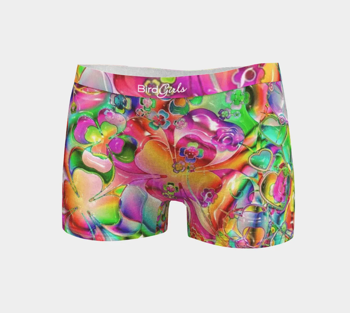 BirdGirls Neon Flowers Boy Shorts