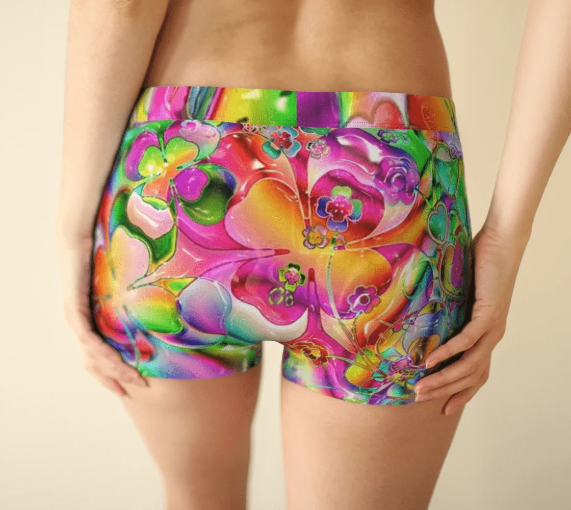 BirdGirls Neon Flowers Boy Shorts