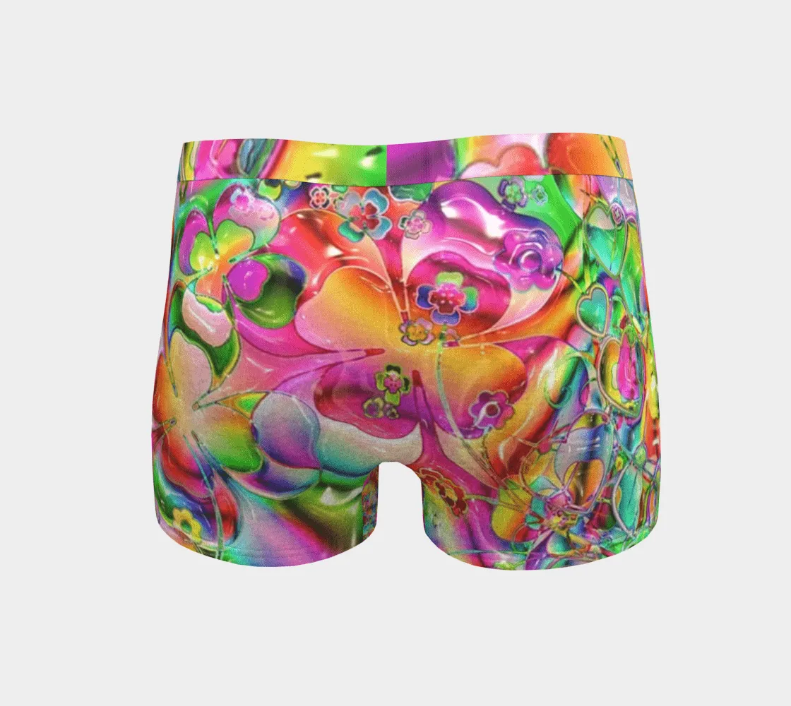 BirdGirls Neon Flowers Boy Shorts