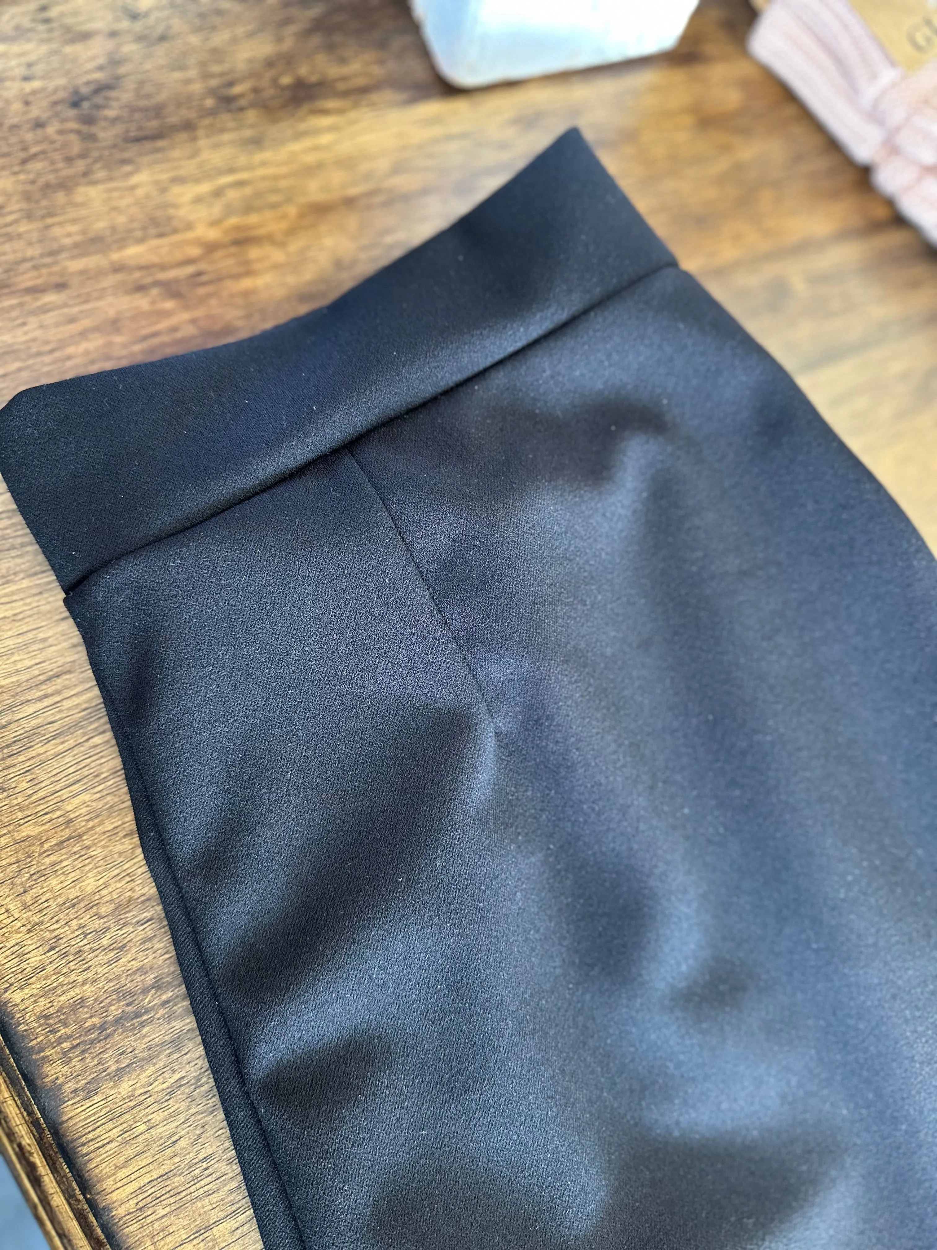 Black Relaxed Stretch Slacks