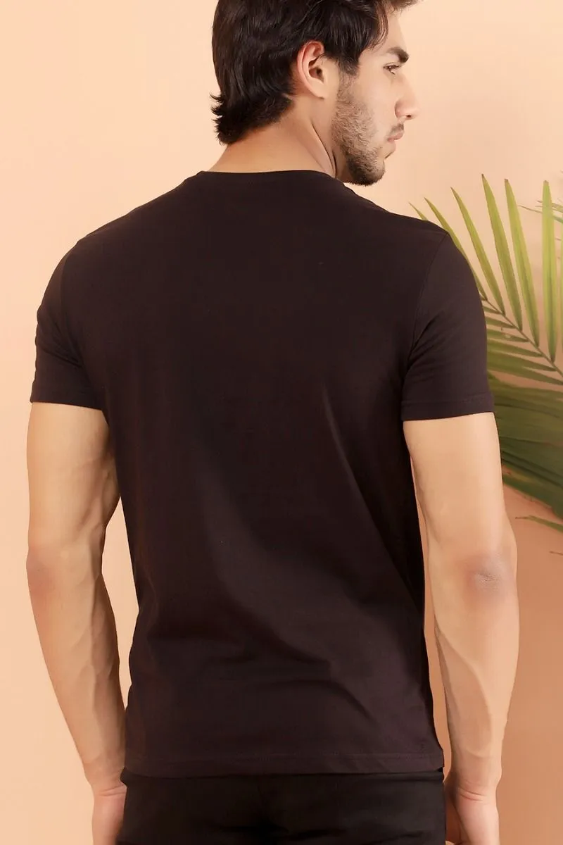 Black T Shirt RN HS