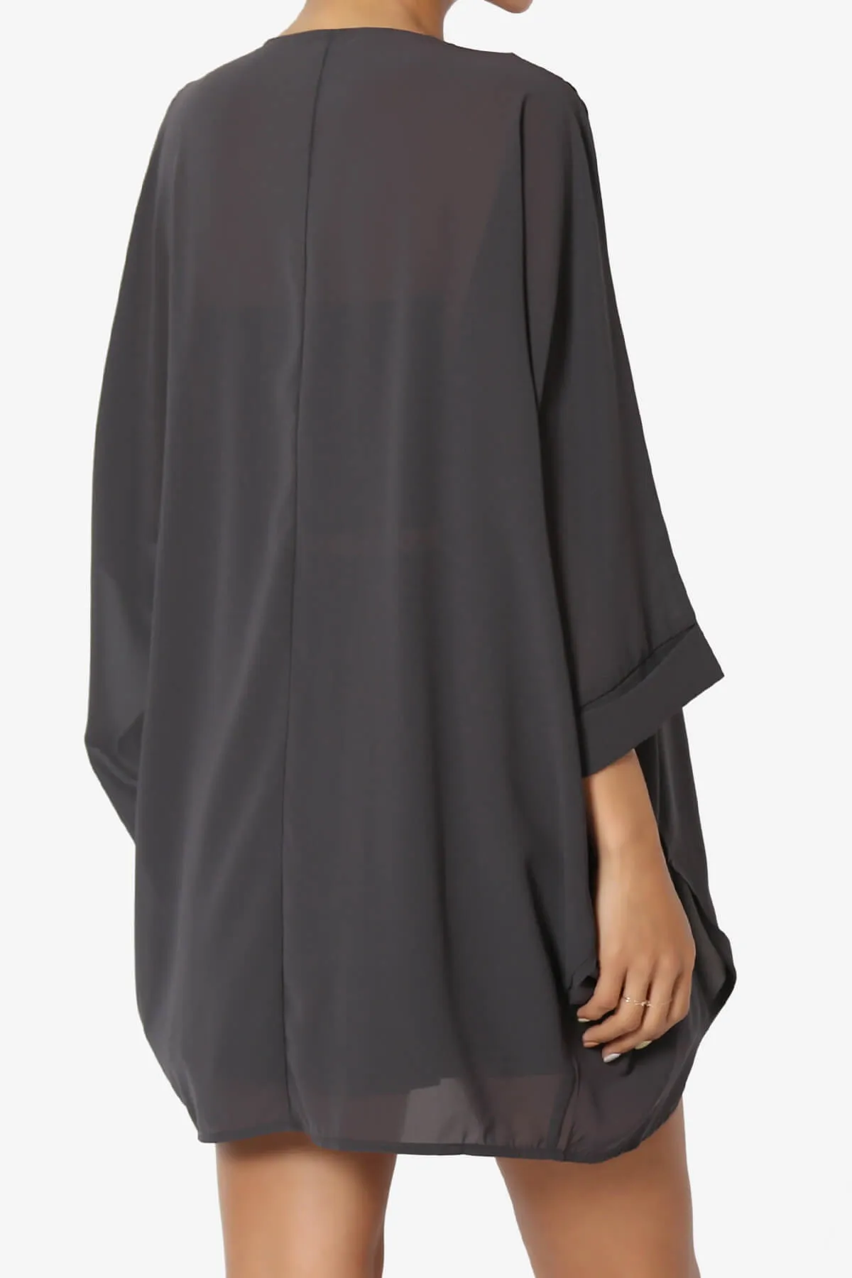 Blivia Pleated Kimono Chiffon Cardigan
