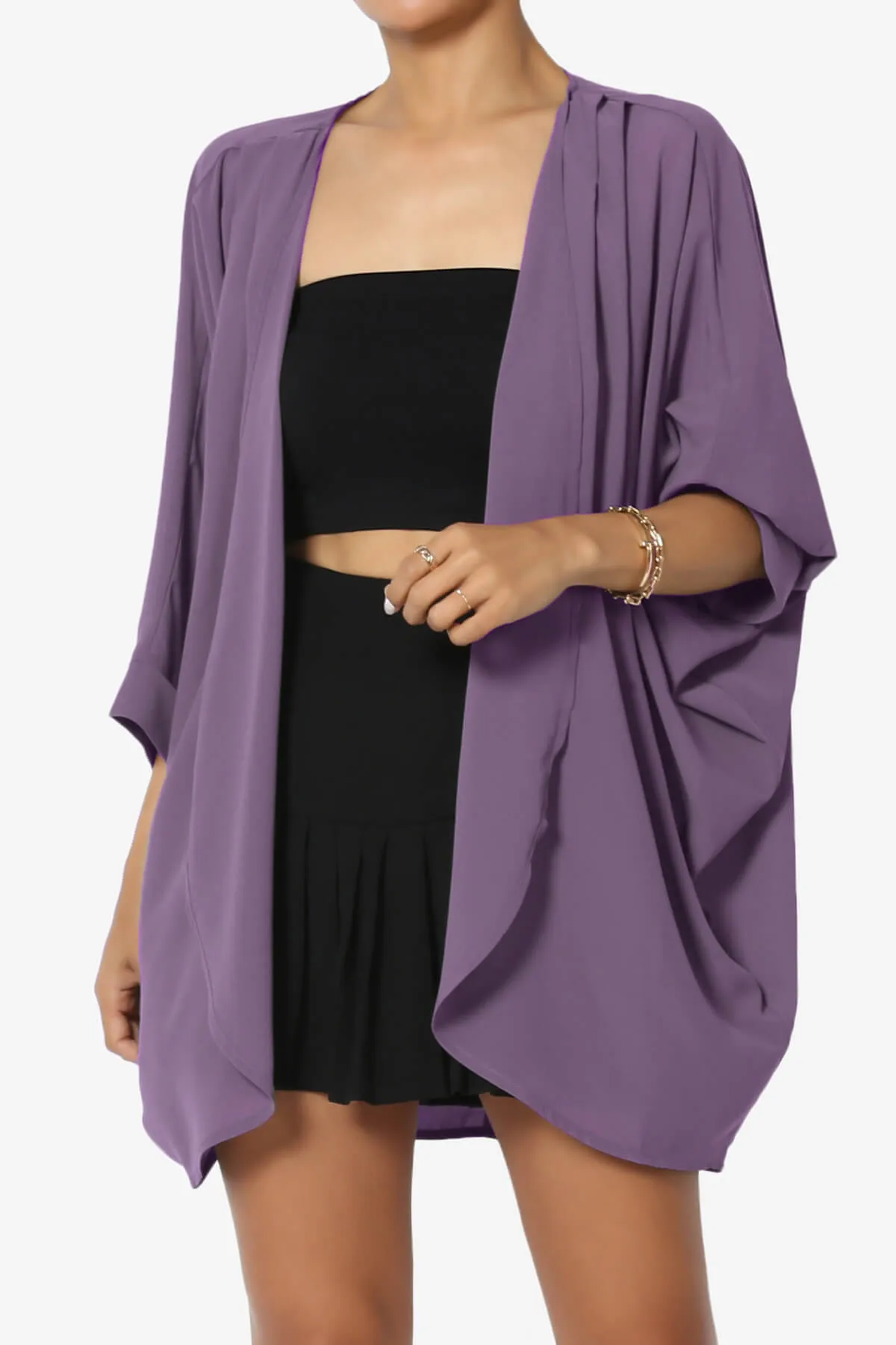 Blivia Pleated Kimono Chiffon Cardigan