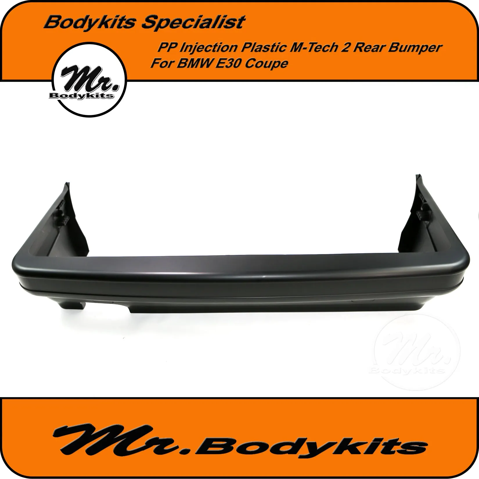 BMW E30 Plastic M-Tech 2 Style Full Rear Bumper - Sedan / Coupe / Convertible