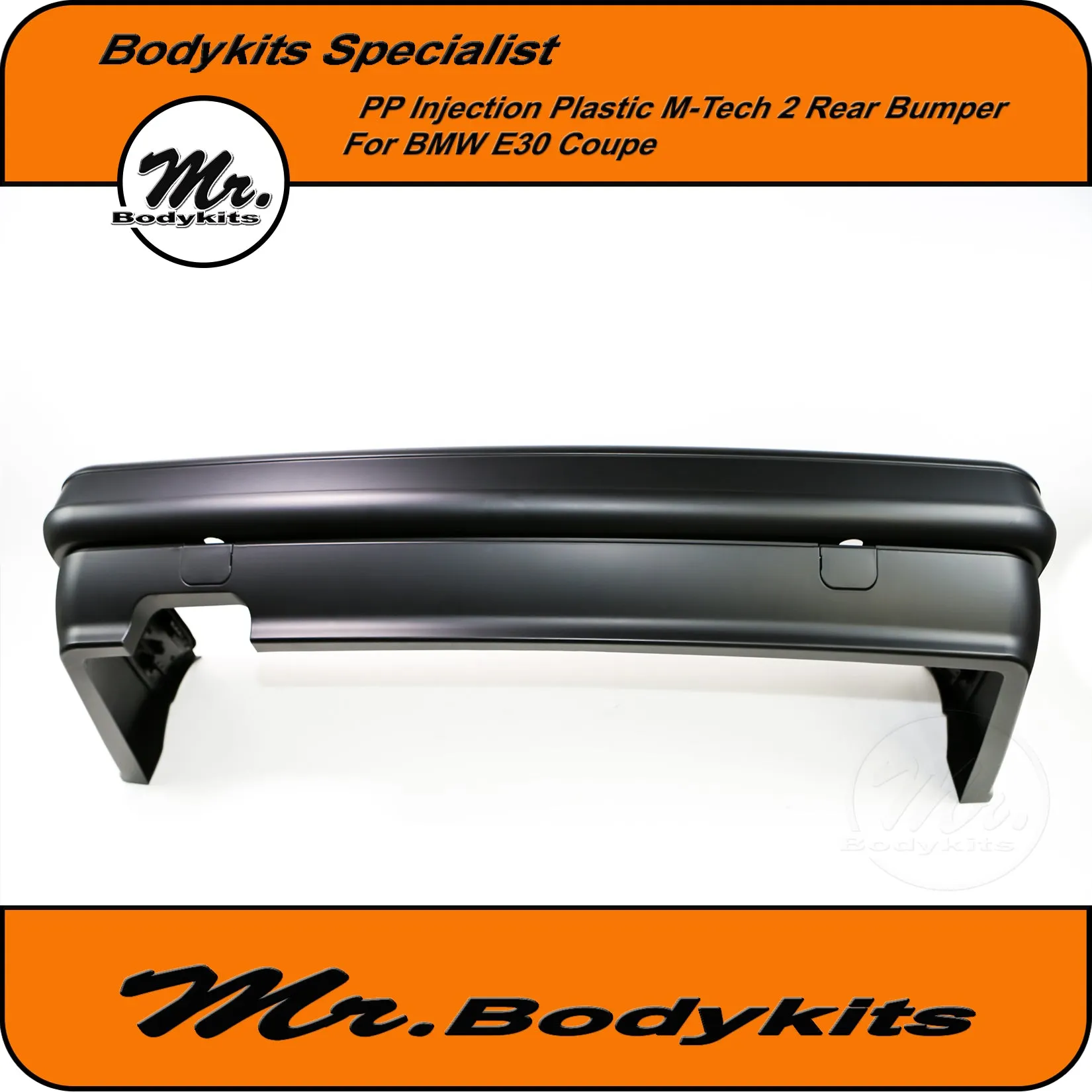 BMW E30 Plastic M-Tech 2 Style Full Rear Bumper - Sedan / Coupe / Convertible