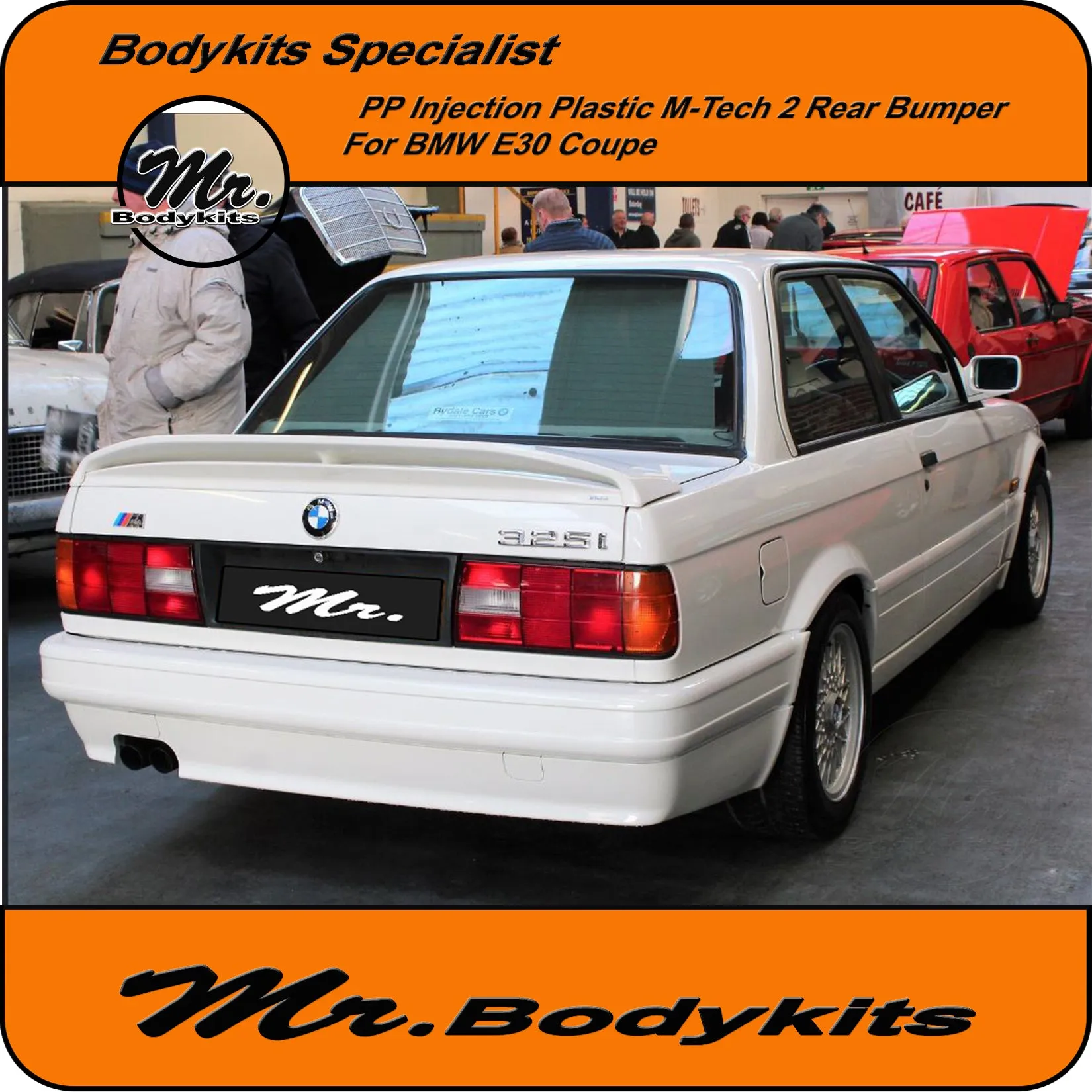 BMW E30 Plastic M-Tech 2 Style Full Rear Bumper - Sedan / Coupe / Convertible