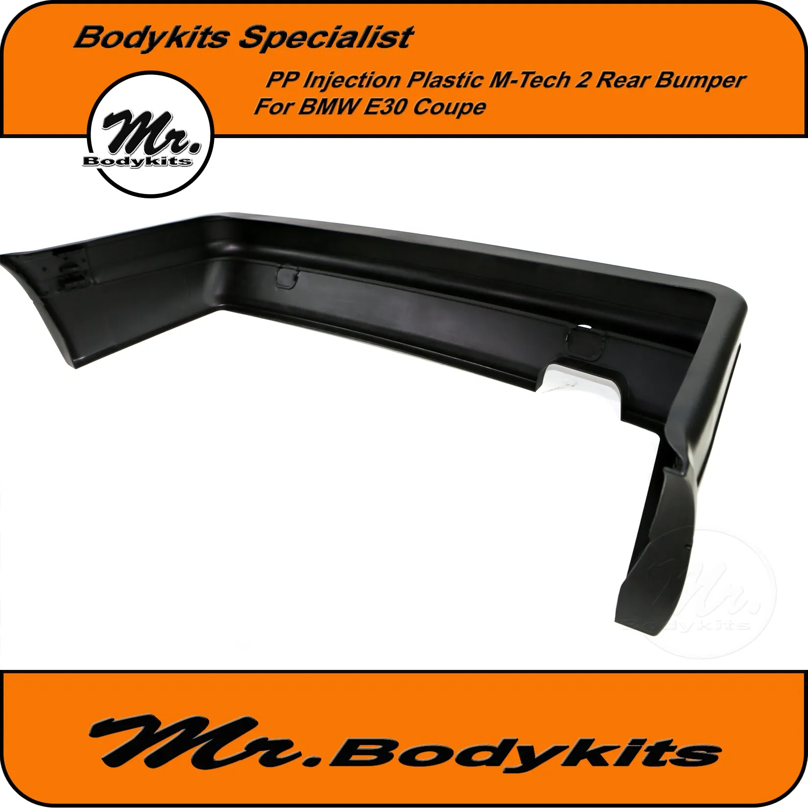 BMW E30 Plastic M-Tech 2 Style Full Rear Bumper - Sedan / Coupe / Convertible