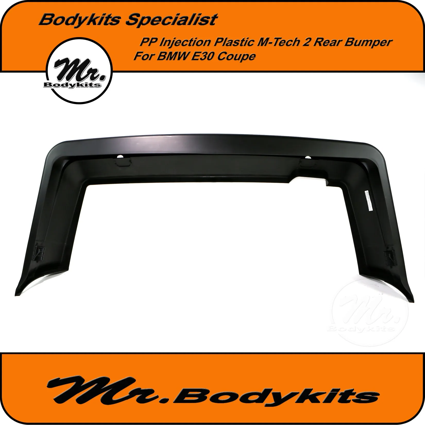 BMW E30 Plastic M-Tech 2 Style Full Rear Bumper - Sedan / Coupe / Convertible