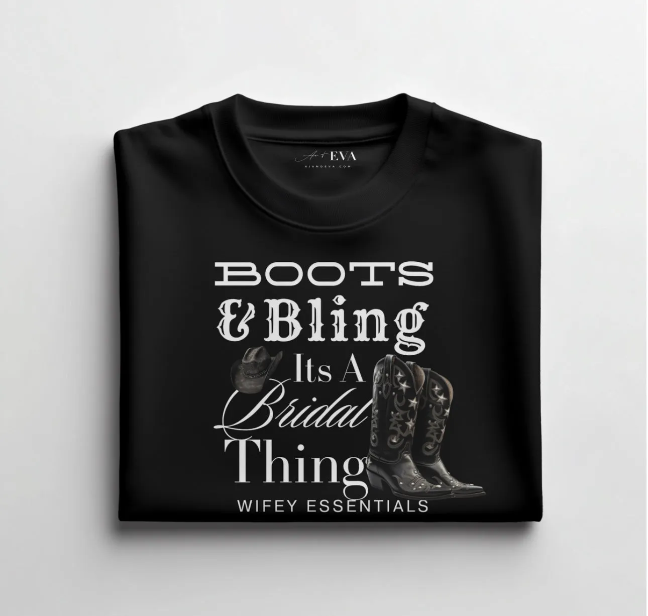Boots & Bling Tee - Black