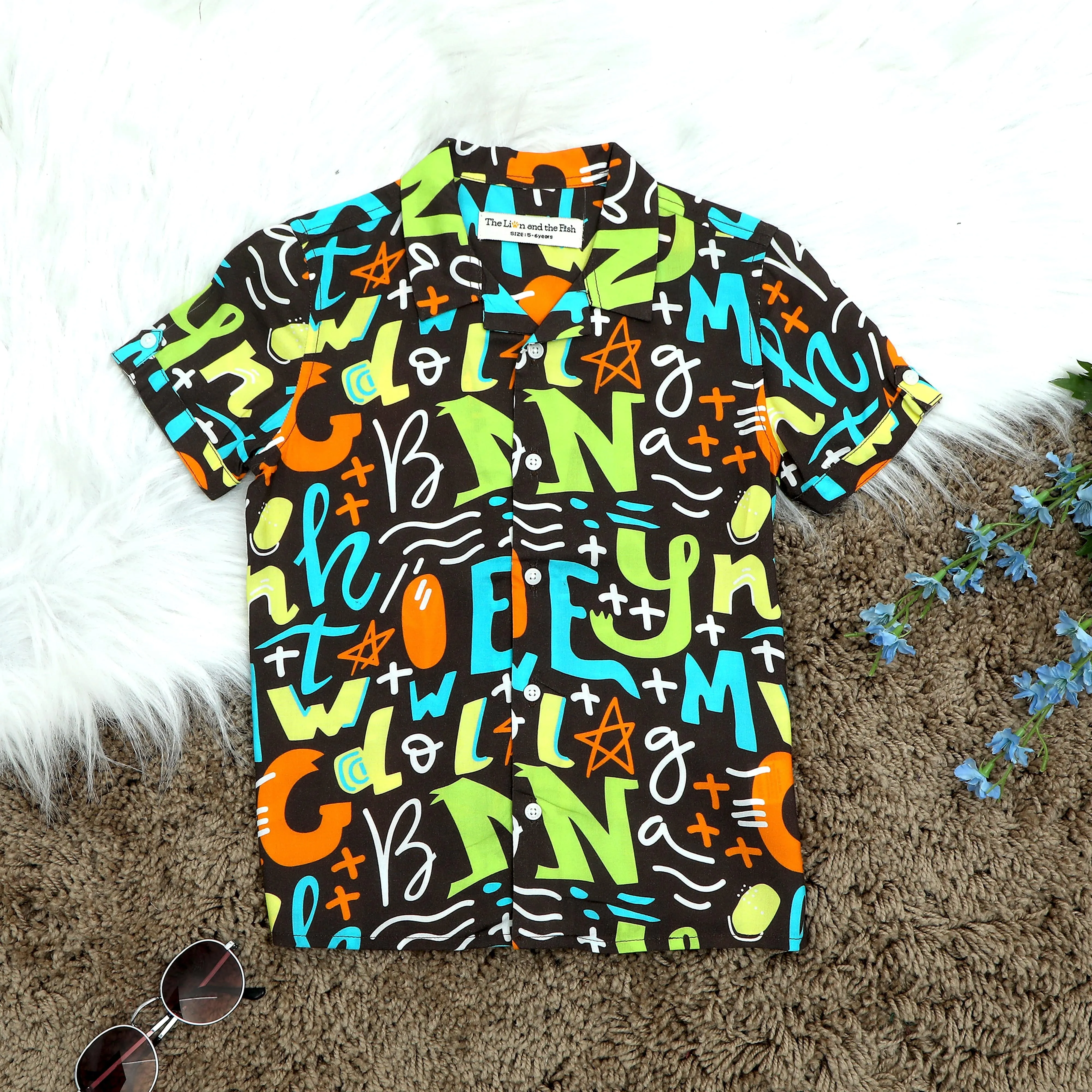 Boys Abstract Print Shirt Candy