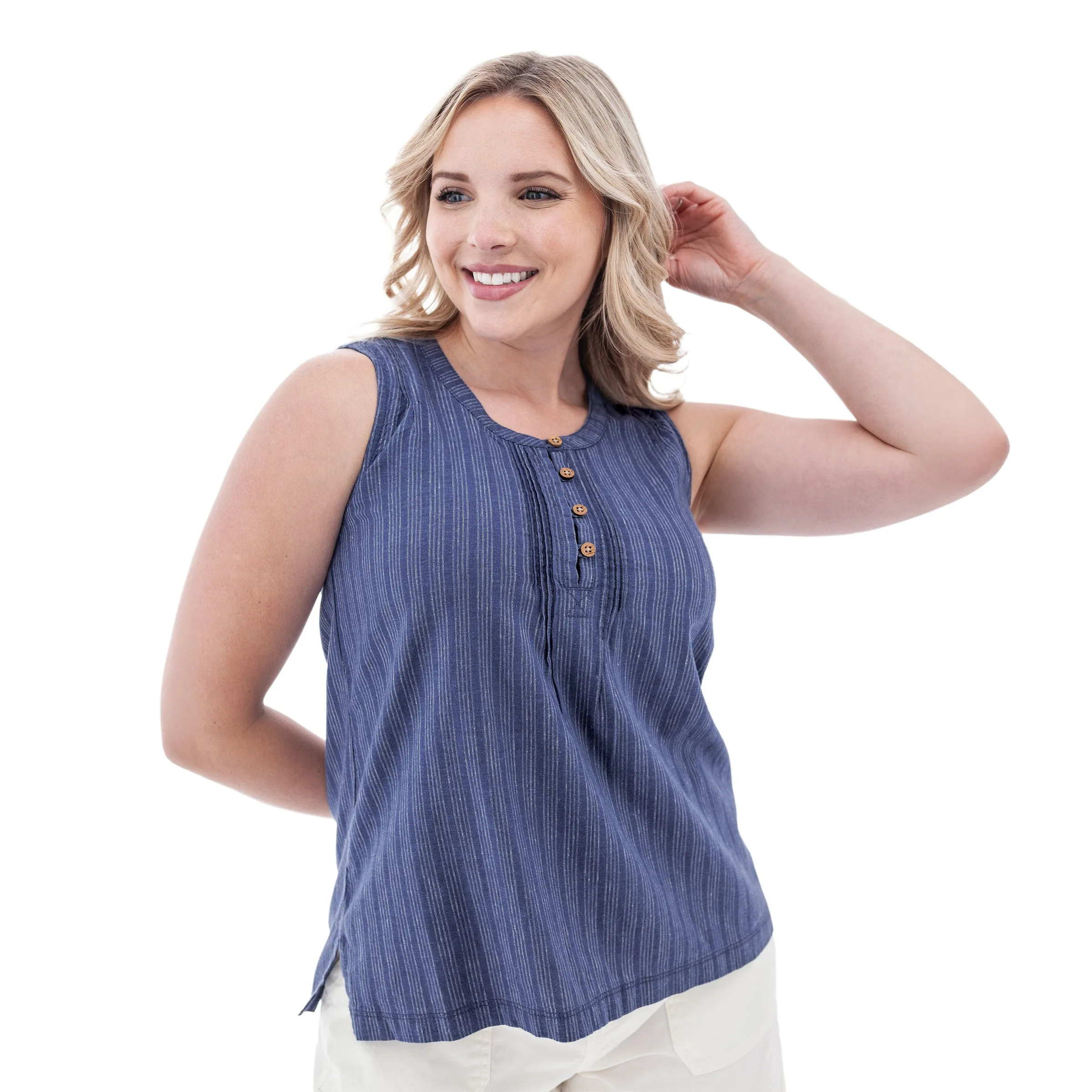 Breeze Pintuck Swing Tank Top - J257841