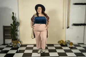 brody knit pants in rose