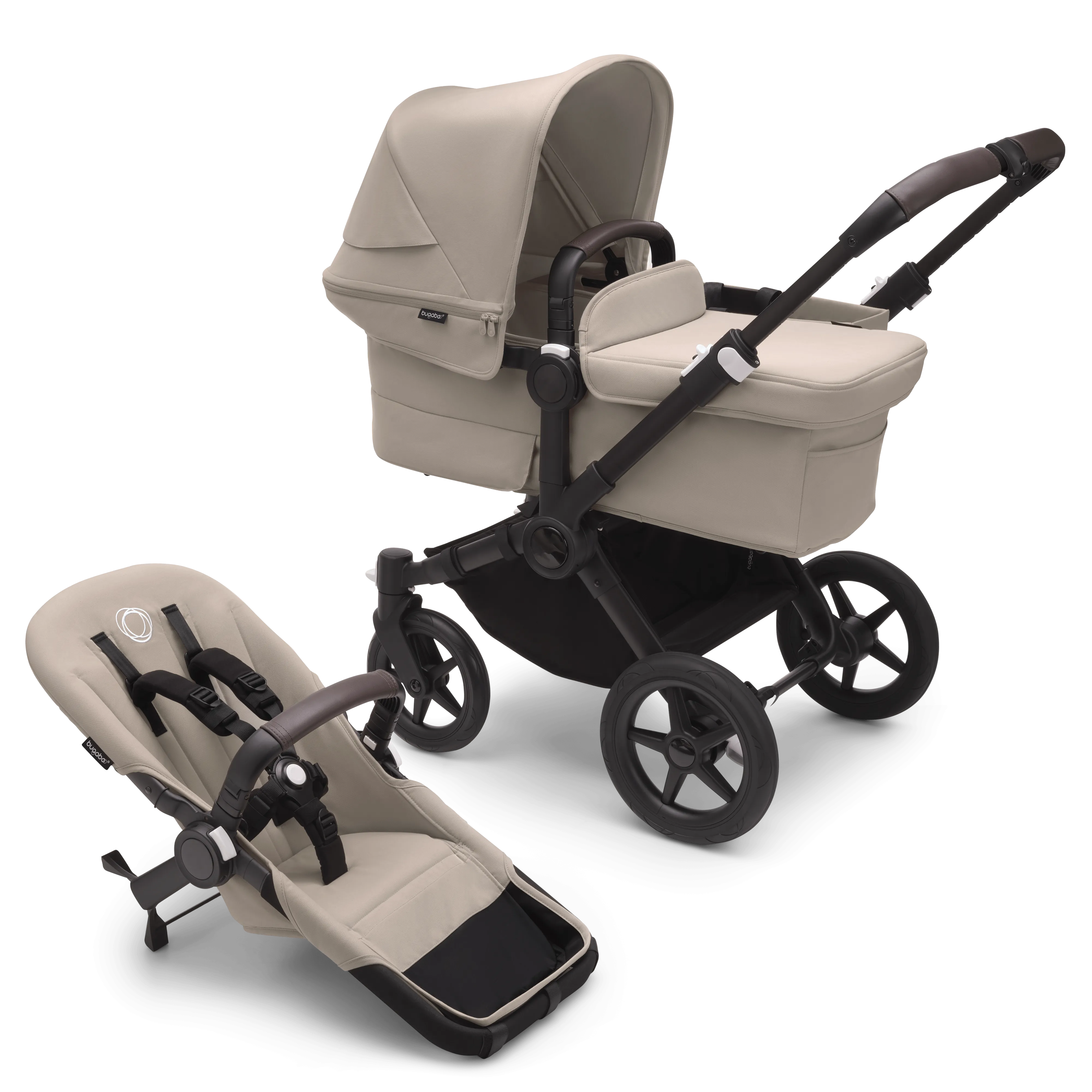Bugaboo Donkey 5 Duo - Black/Desert Taupe/Desert Taupe