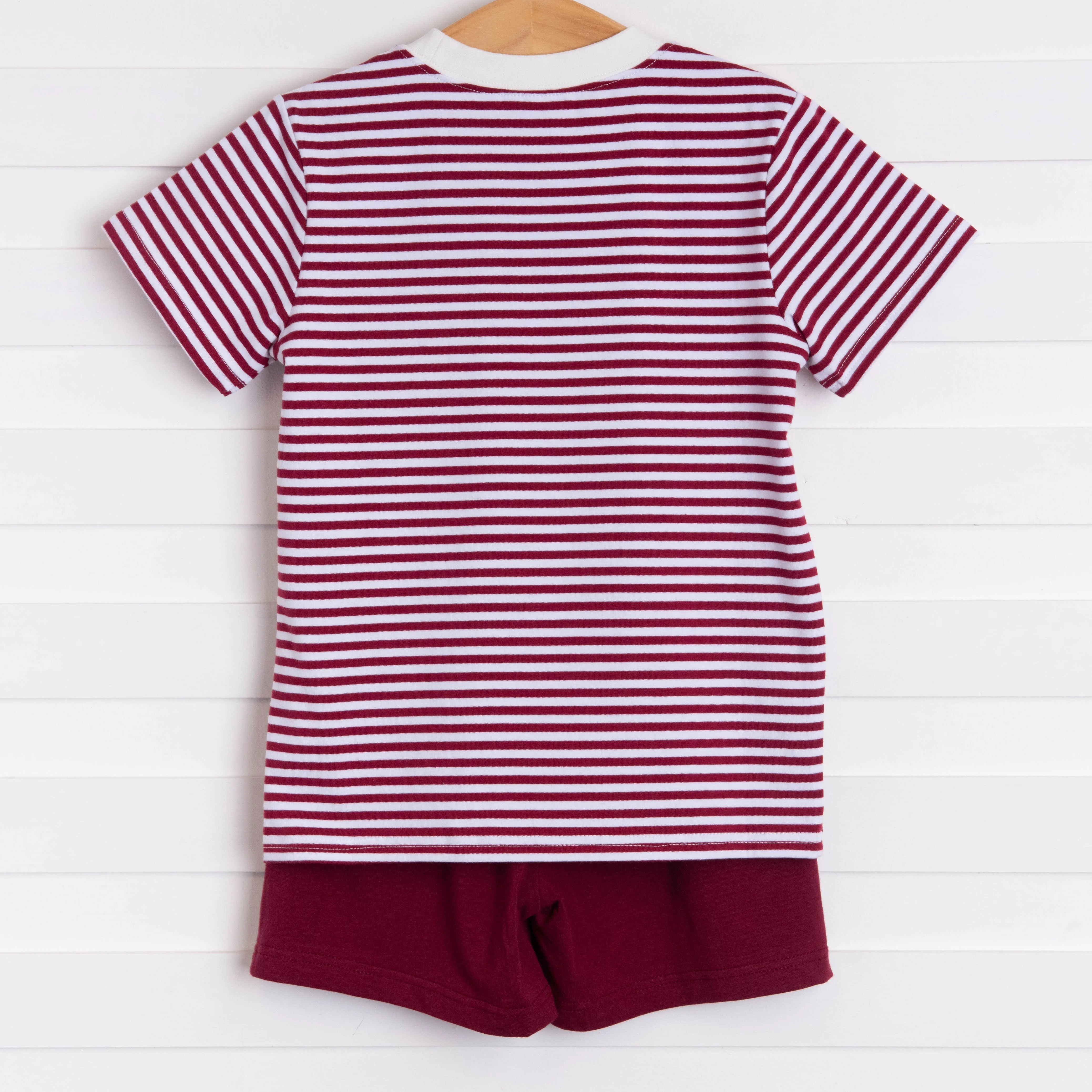 Bulldog Short Set, Maroon