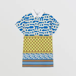 Burberry Montage Print Polo Dress