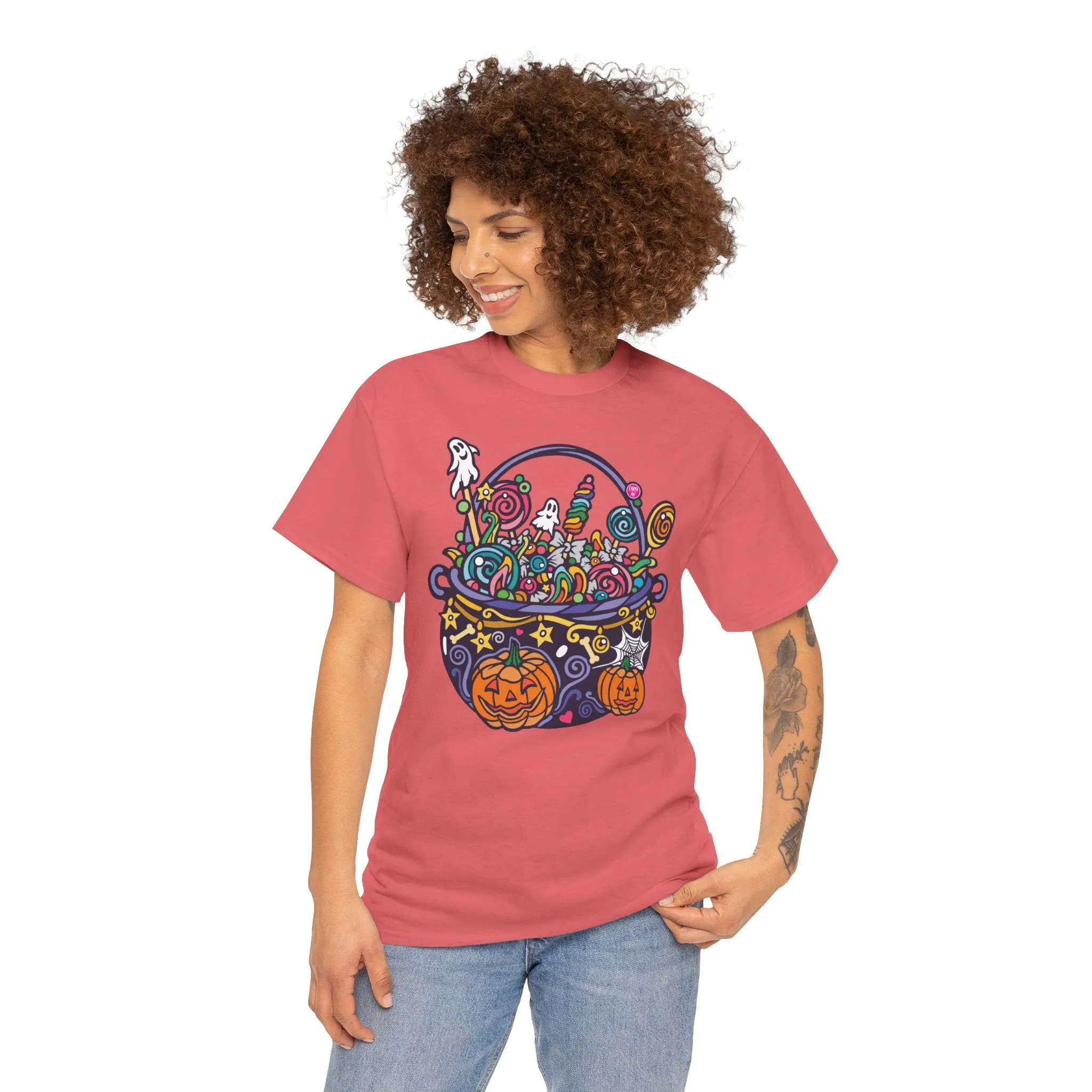 Candy Cauldron | Classic Fit Unisex Heavy Cotton Art T-Shirt by Chaya Av