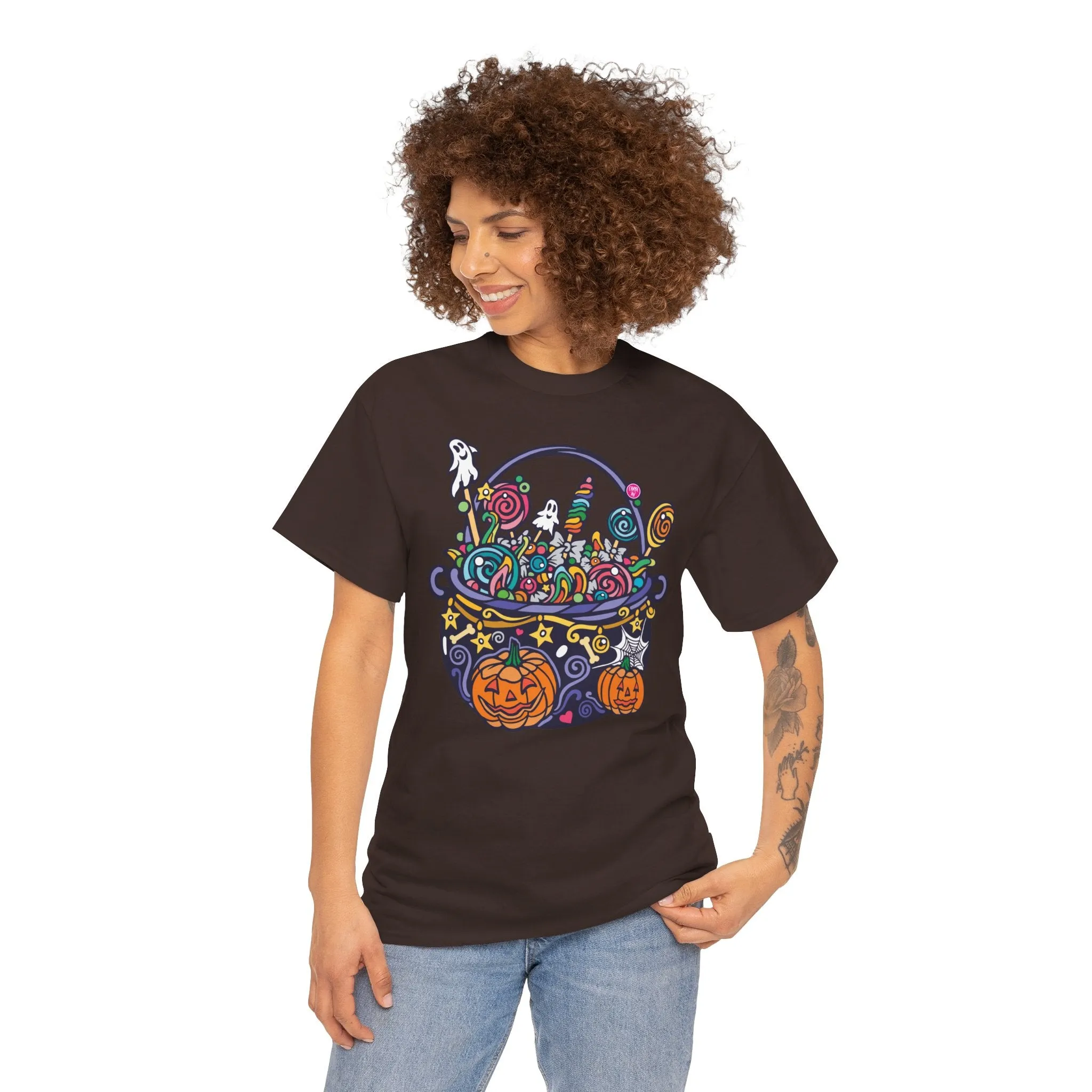 Candy Cauldron | Classic Fit Unisex Heavy Cotton Art T-Shirt by Chaya Av