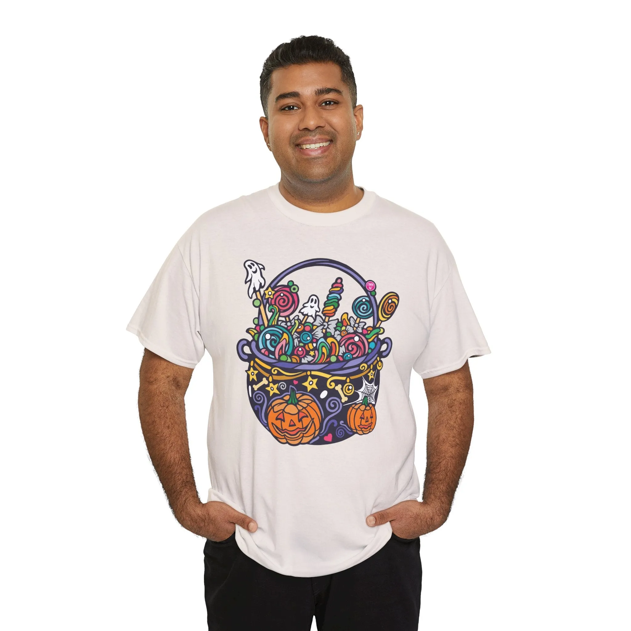 Candy Cauldron | Classic Fit Unisex Heavy Cotton Art T-Shirt by Chaya Av