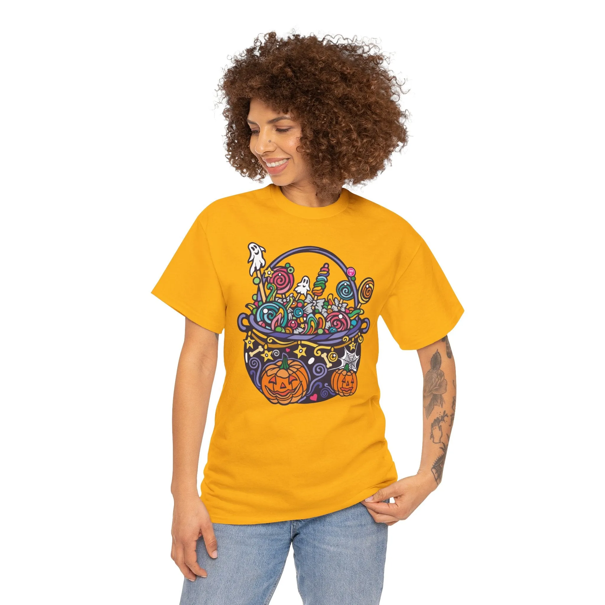 Candy Cauldron | Classic Fit Unisex Heavy Cotton Art T-Shirt by Chaya Av