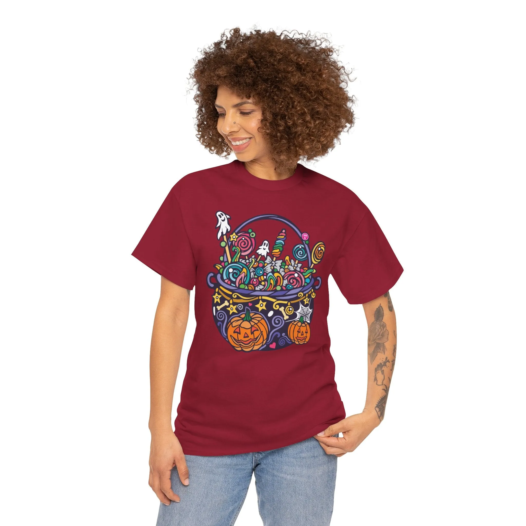 Candy Cauldron | Classic Fit Unisex Heavy Cotton Art T-Shirt by Chaya Av