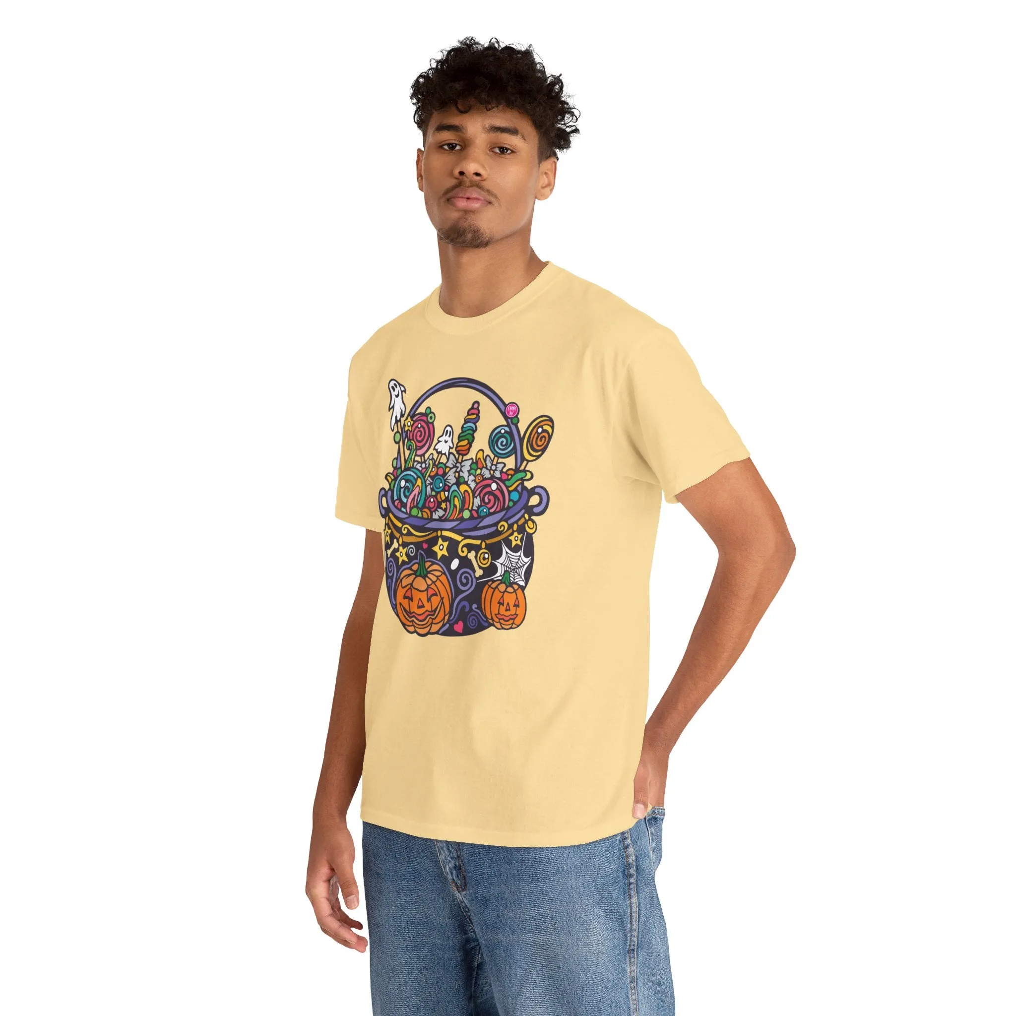 Candy Cauldron | Classic Fit Unisex Heavy Cotton Art T-Shirt by Chaya Av