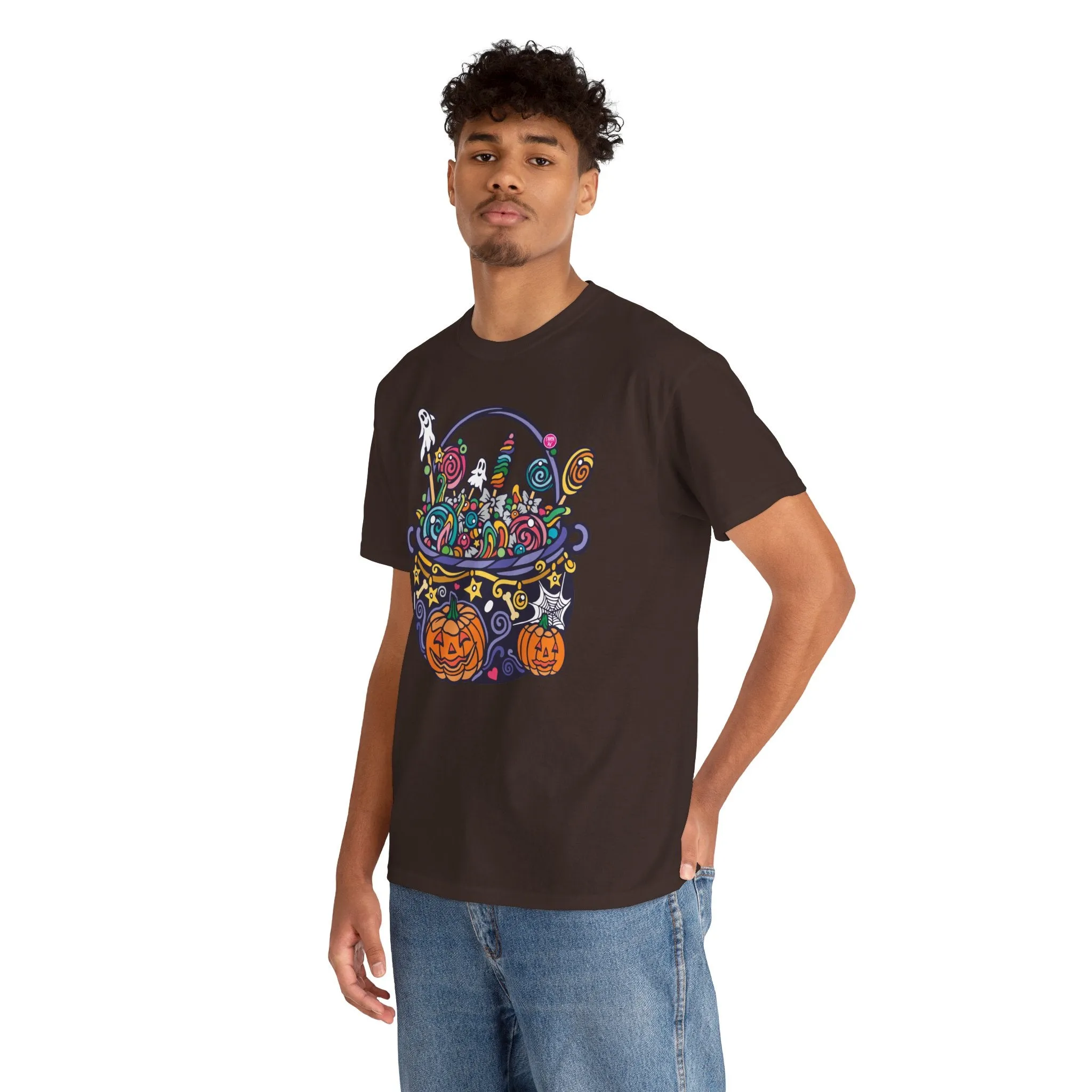 Candy Cauldron | Classic Fit Unisex Heavy Cotton Art T-Shirt by Chaya Av
