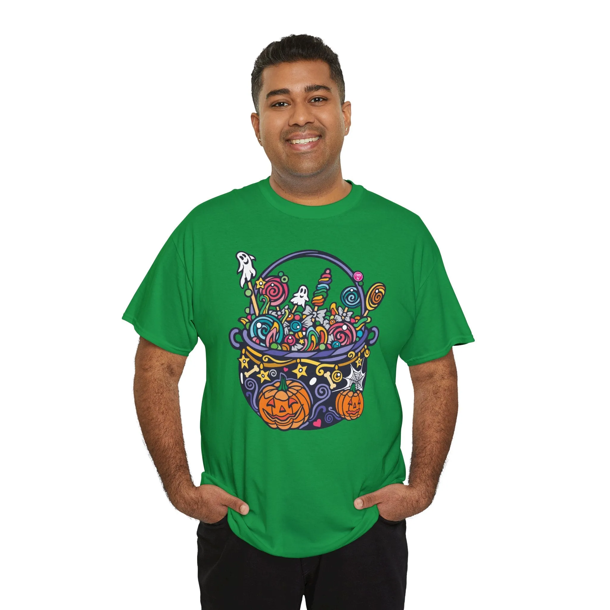 Candy Cauldron | Classic Fit Unisex Heavy Cotton Art T-Shirt by Chaya Av