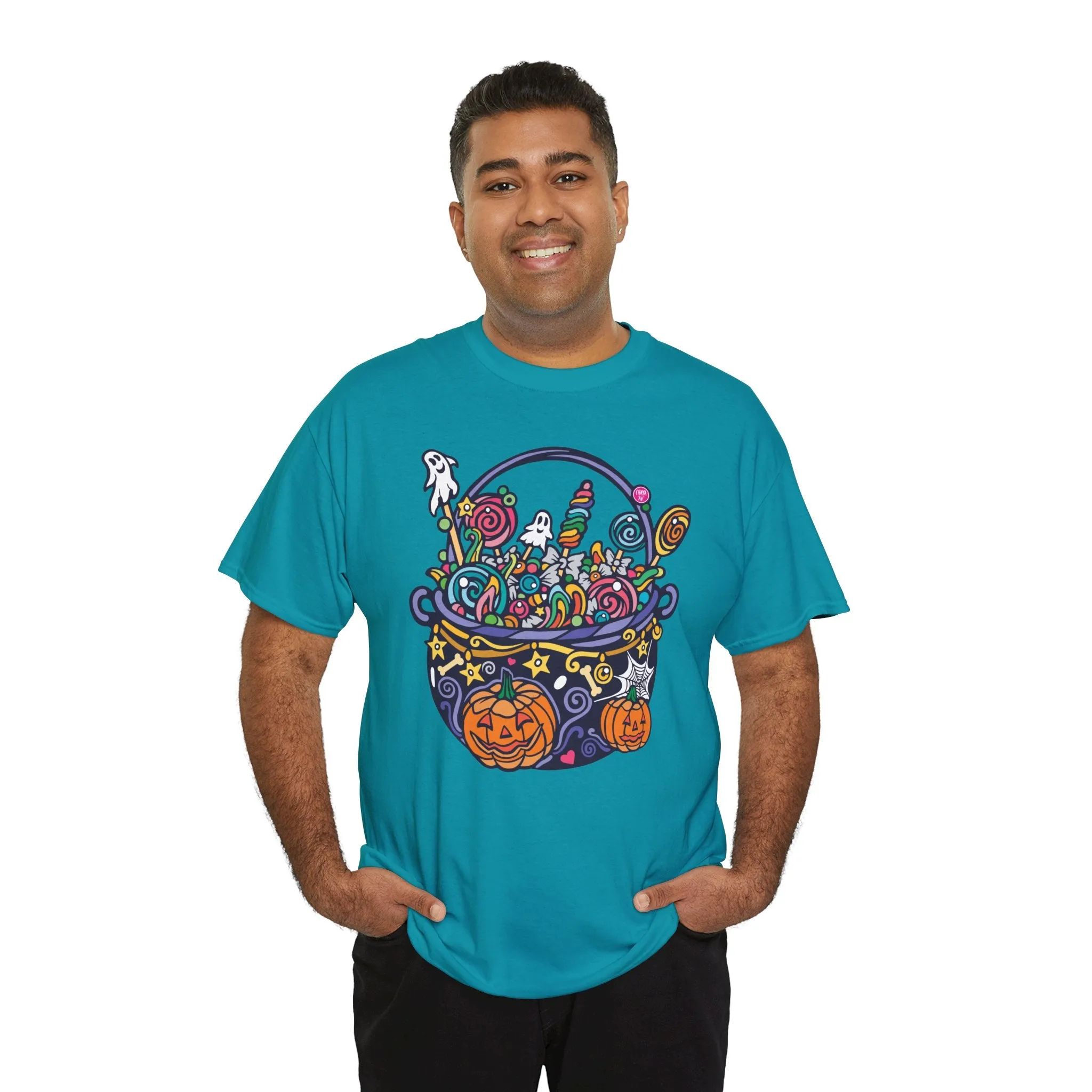 Candy Cauldron | Classic Fit Unisex Heavy Cotton Art T-Shirt by Chaya Av