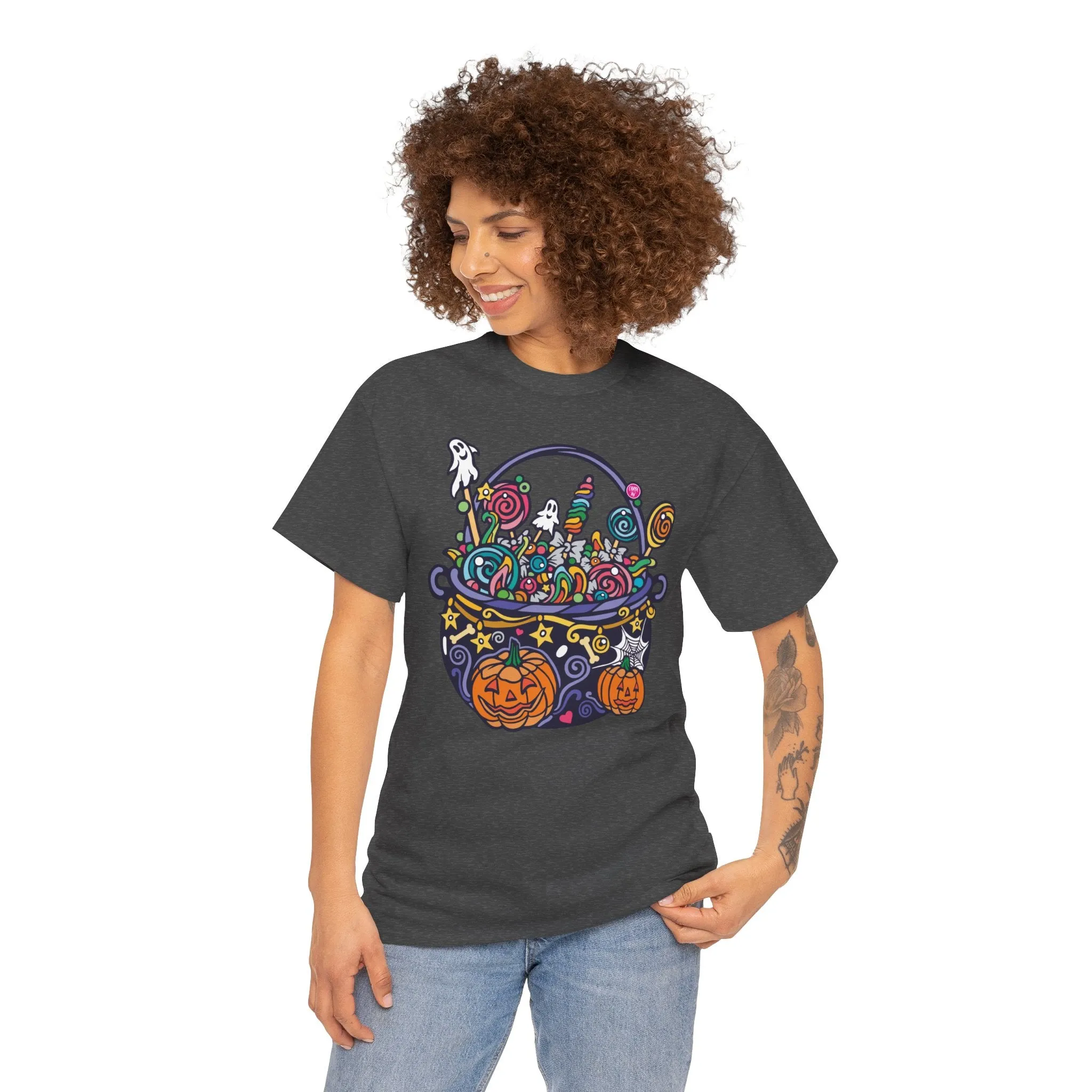 Candy Cauldron | Classic Fit Unisex Heavy Cotton Art T-Shirt by Chaya Av