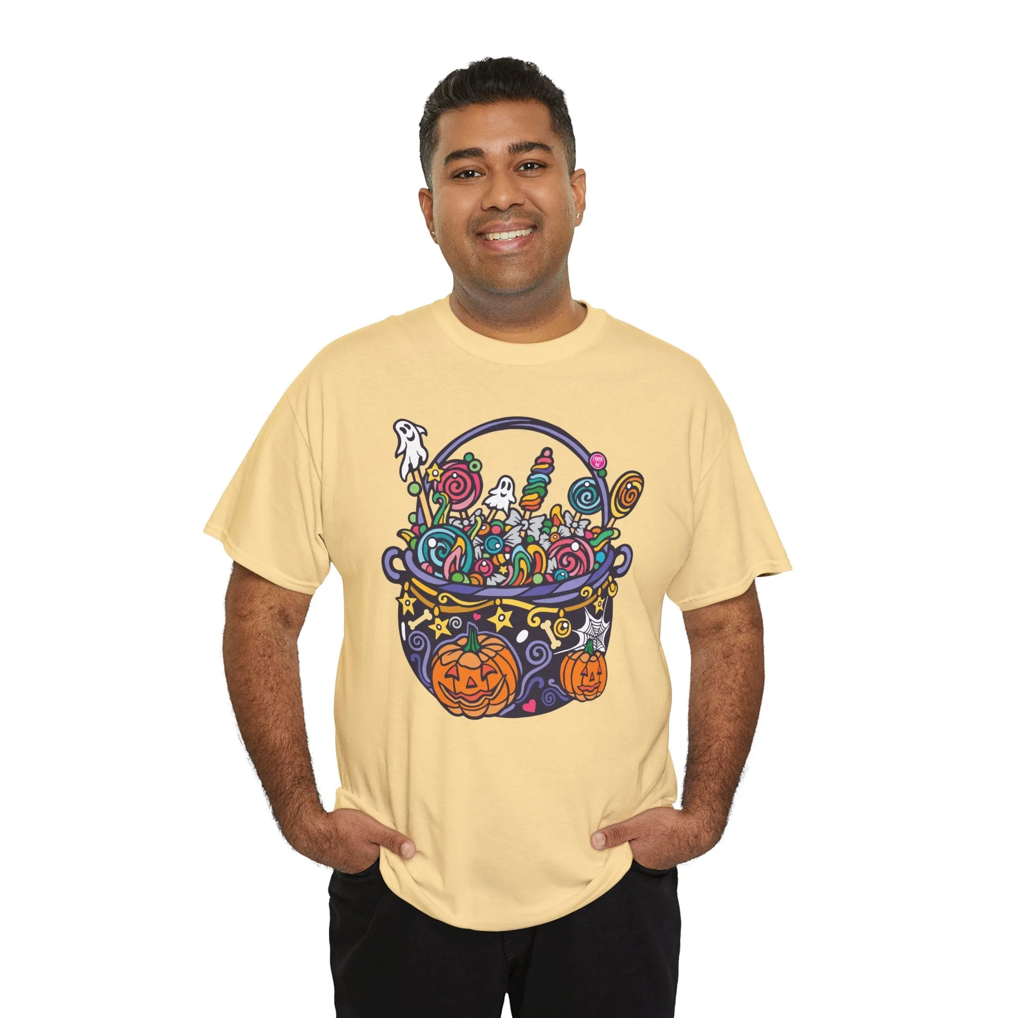 Candy Cauldron | Classic Fit Unisex Heavy Cotton Art T-Shirt by Chaya Av