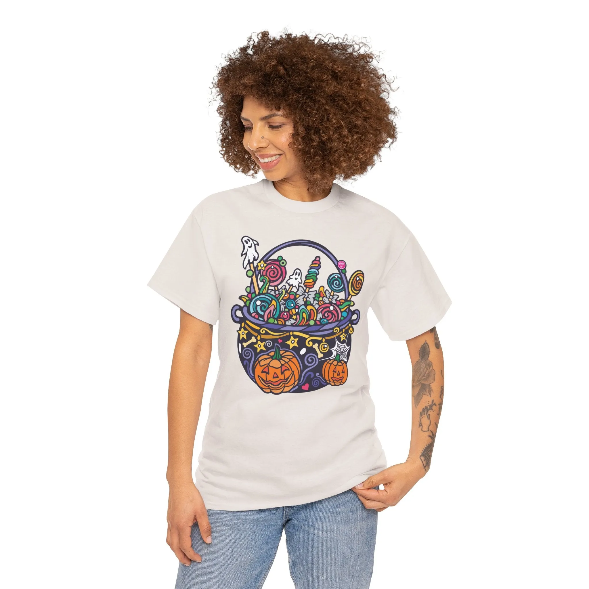 Candy Cauldron | Classic Fit Unisex Heavy Cotton Art T-Shirt by Chaya Av