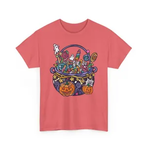 Candy Cauldron | Classic Fit Unisex Heavy Cotton Art T-Shirt by Chaya Av