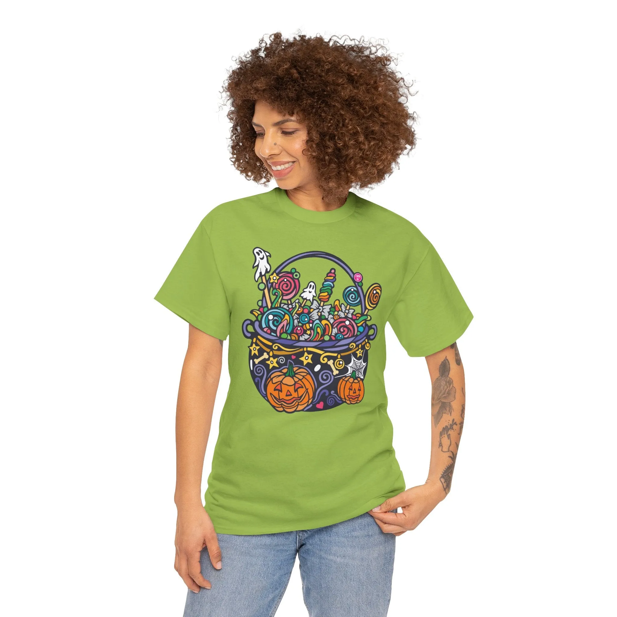 Candy Cauldron | Classic Fit Unisex Heavy Cotton Art T-Shirt by Chaya Av