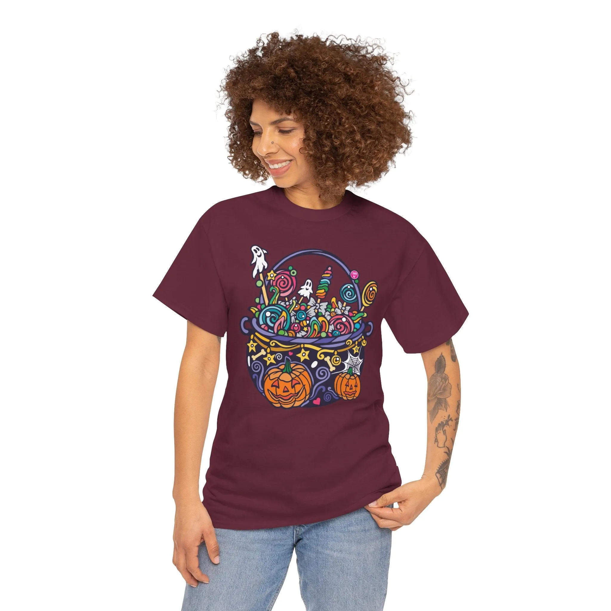 Candy Cauldron | Classic Fit Unisex Heavy Cotton Art T-Shirt by Chaya Av