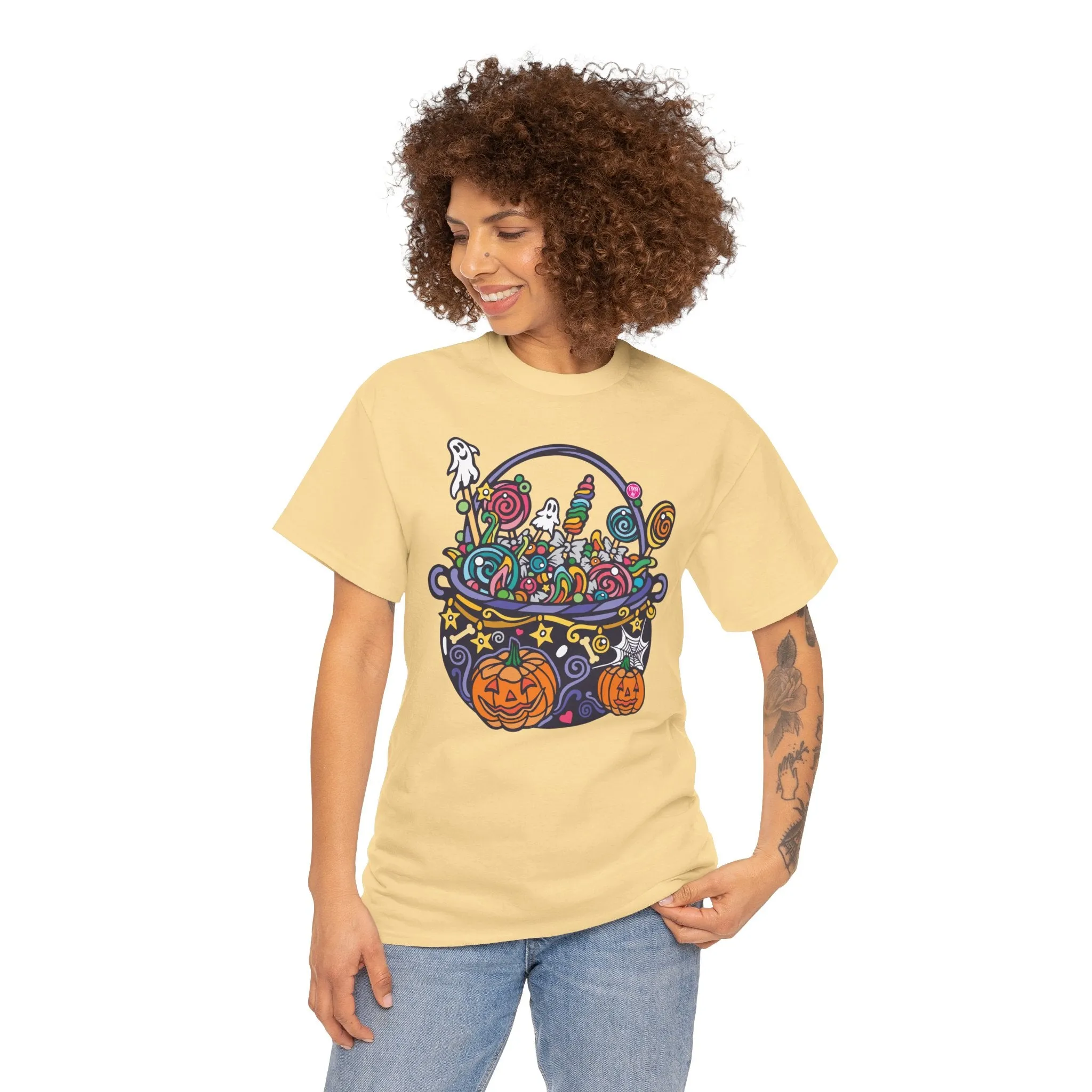 Candy Cauldron | Classic Fit Unisex Heavy Cotton Art T-Shirt by Chaya Av