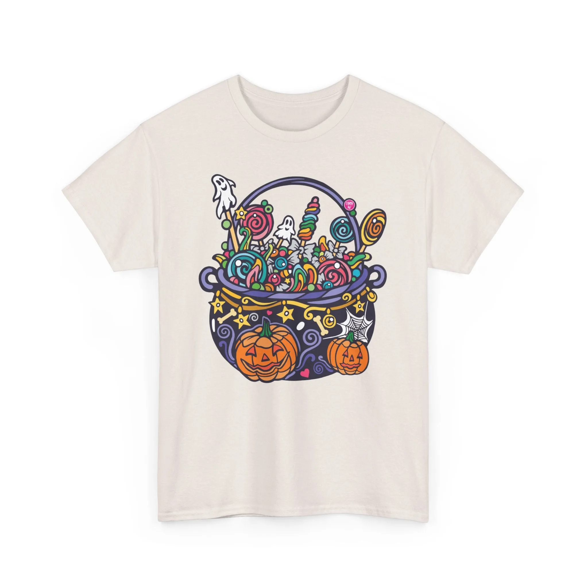 Candy Cauldron | Classic Fit Unisex Heavy Cotton Art T-Shirt by Chaya Av