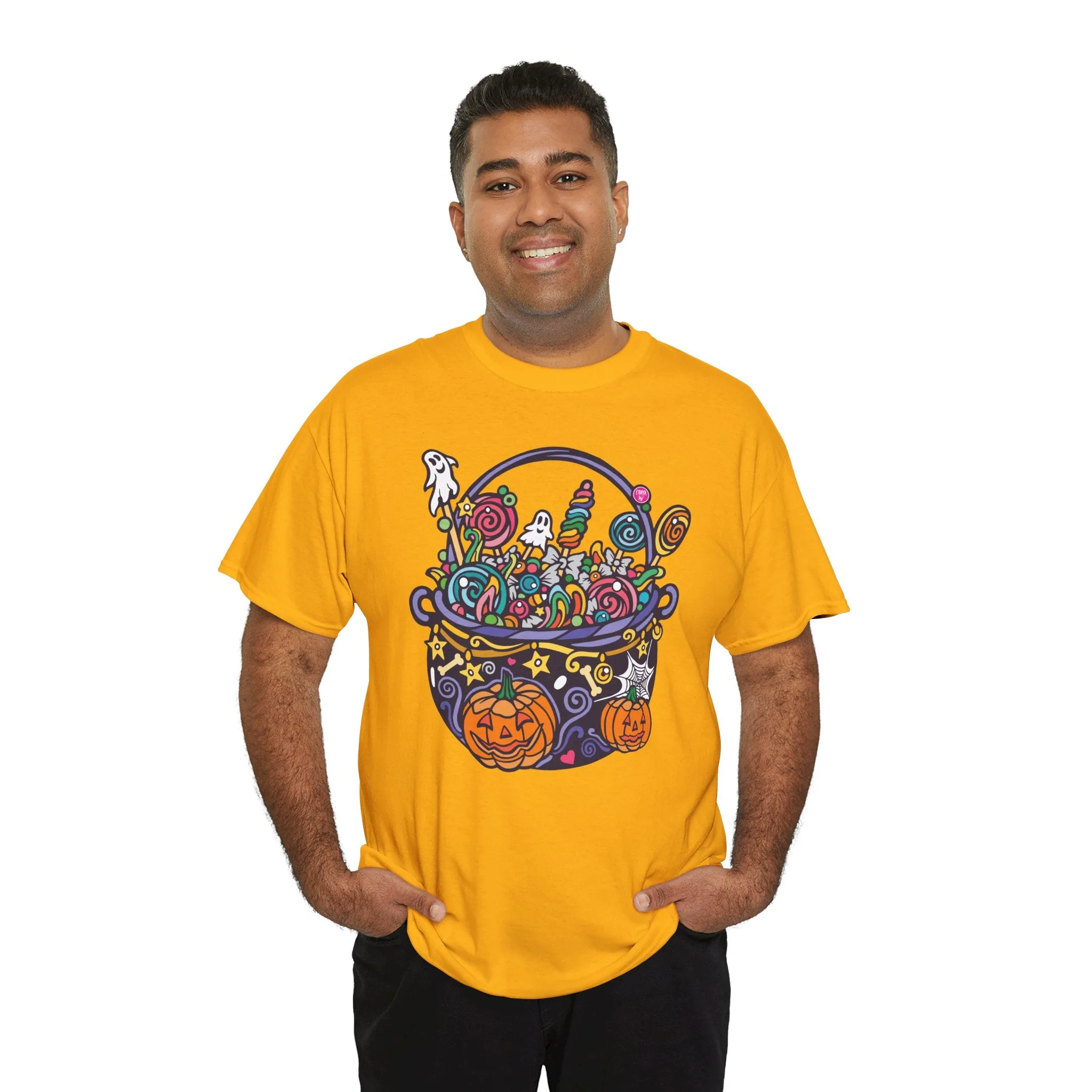 Candy Cauldron | Classic Fit Unisex Heavy Cotton Art T-Shirt by Chaya Av
