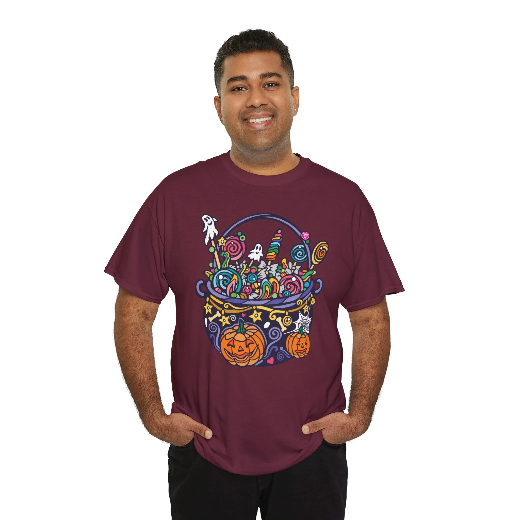 Candy Cauldron | Classic Fit Unisex Heavy Cotton Art T-Shirt by Chaya Av