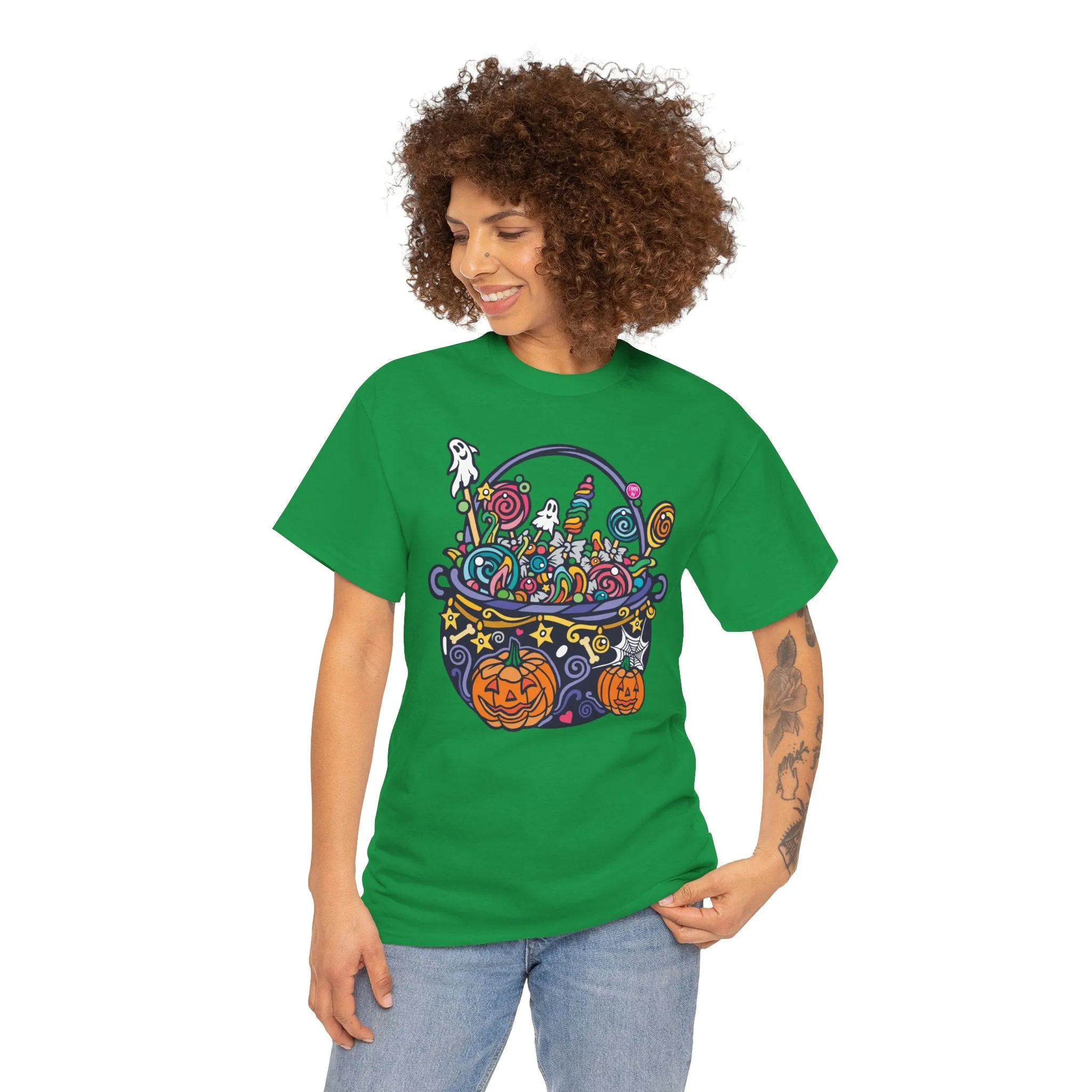 Candy Cauldron | Classic Fit Unisex Heavy Cotton Art T-Shirt by Chaya Av