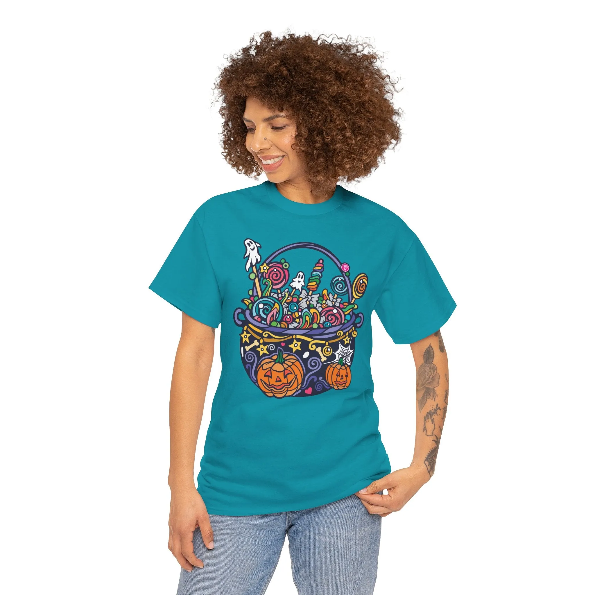 Candy Cauldron | Classic Fit Unisex Heavy Cotton Art T-Shirt by Chaya Av