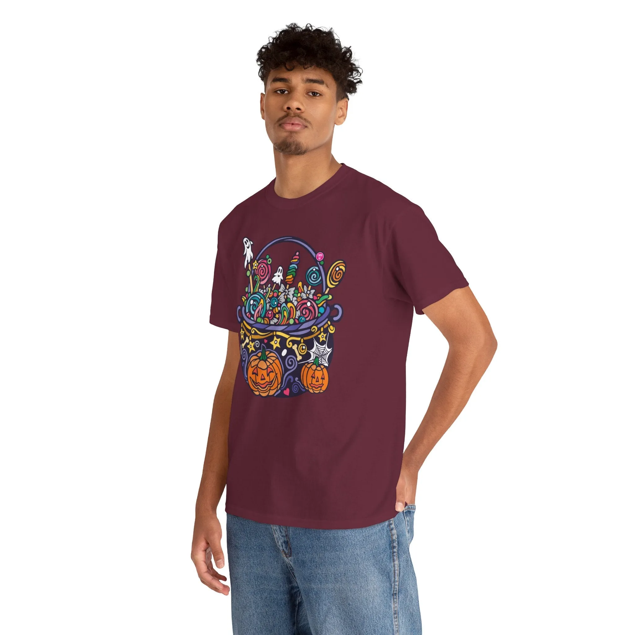 Candy Cauldron | Classic Fit Unisex Heavy Cotton Art T-Shirt by Chaya Av