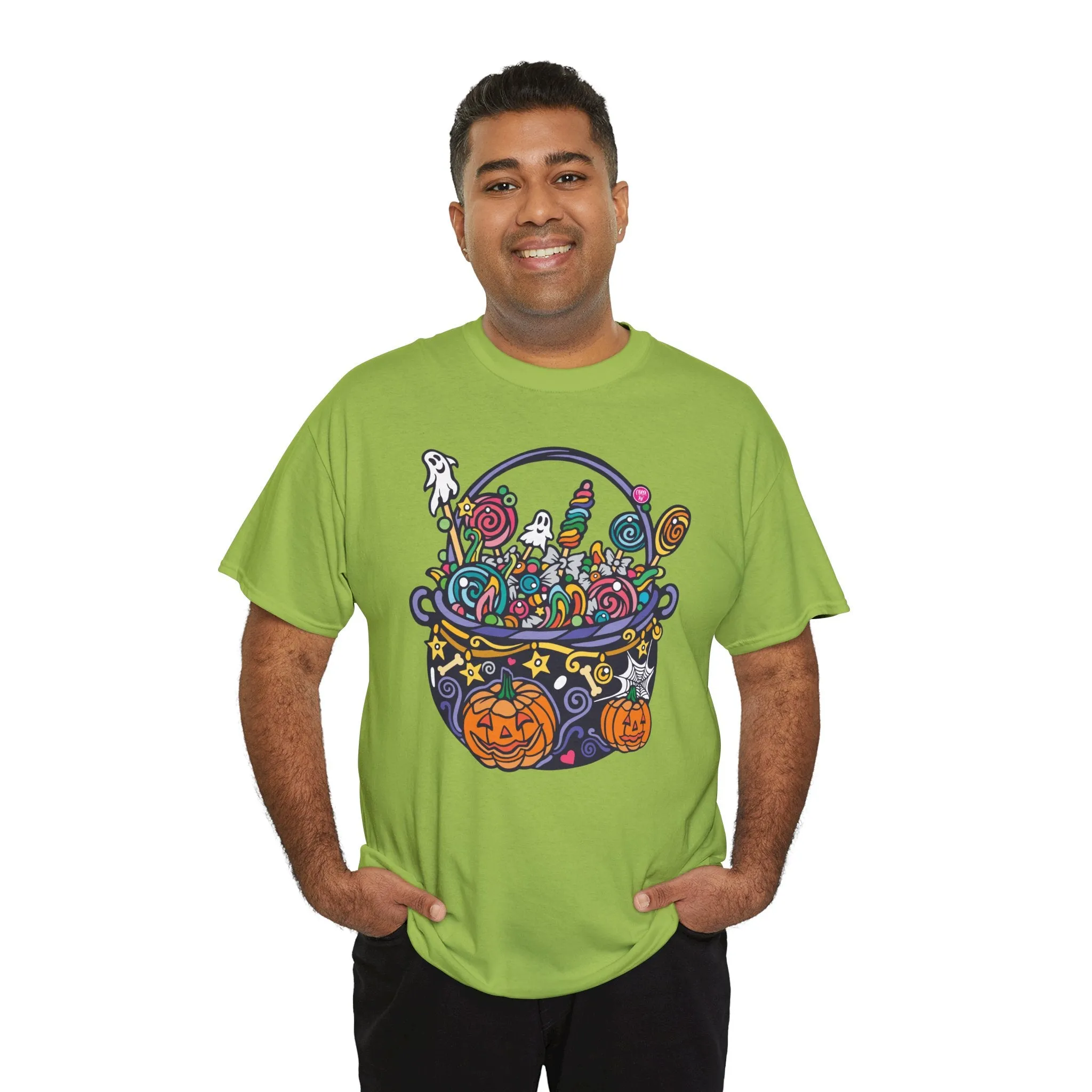 Candy Cauldron | Classic Fit Unisex Heavy Cotton Art T-Shirt by Chaya Av