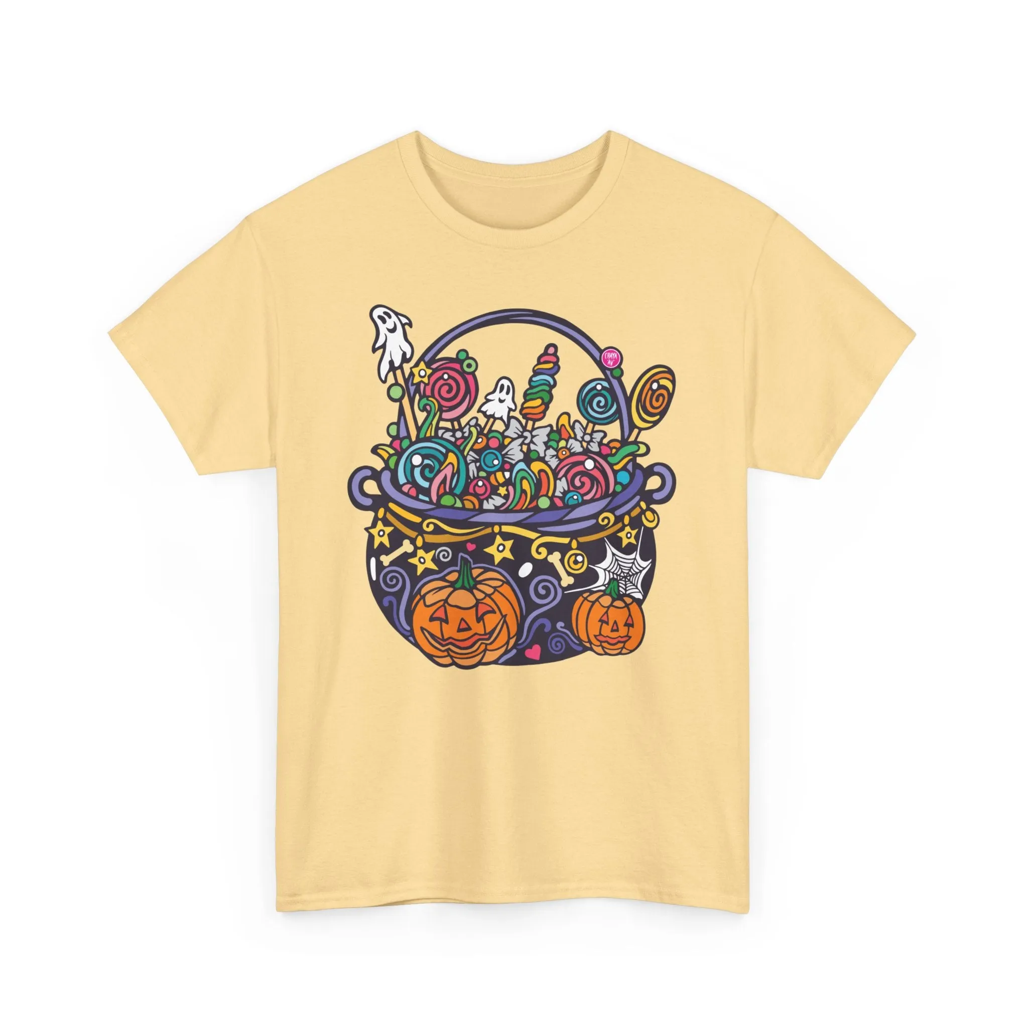 Candy Cauldron | Classic Fit Unisex Heavy Cotton Art T-Shirt by Chaya Av