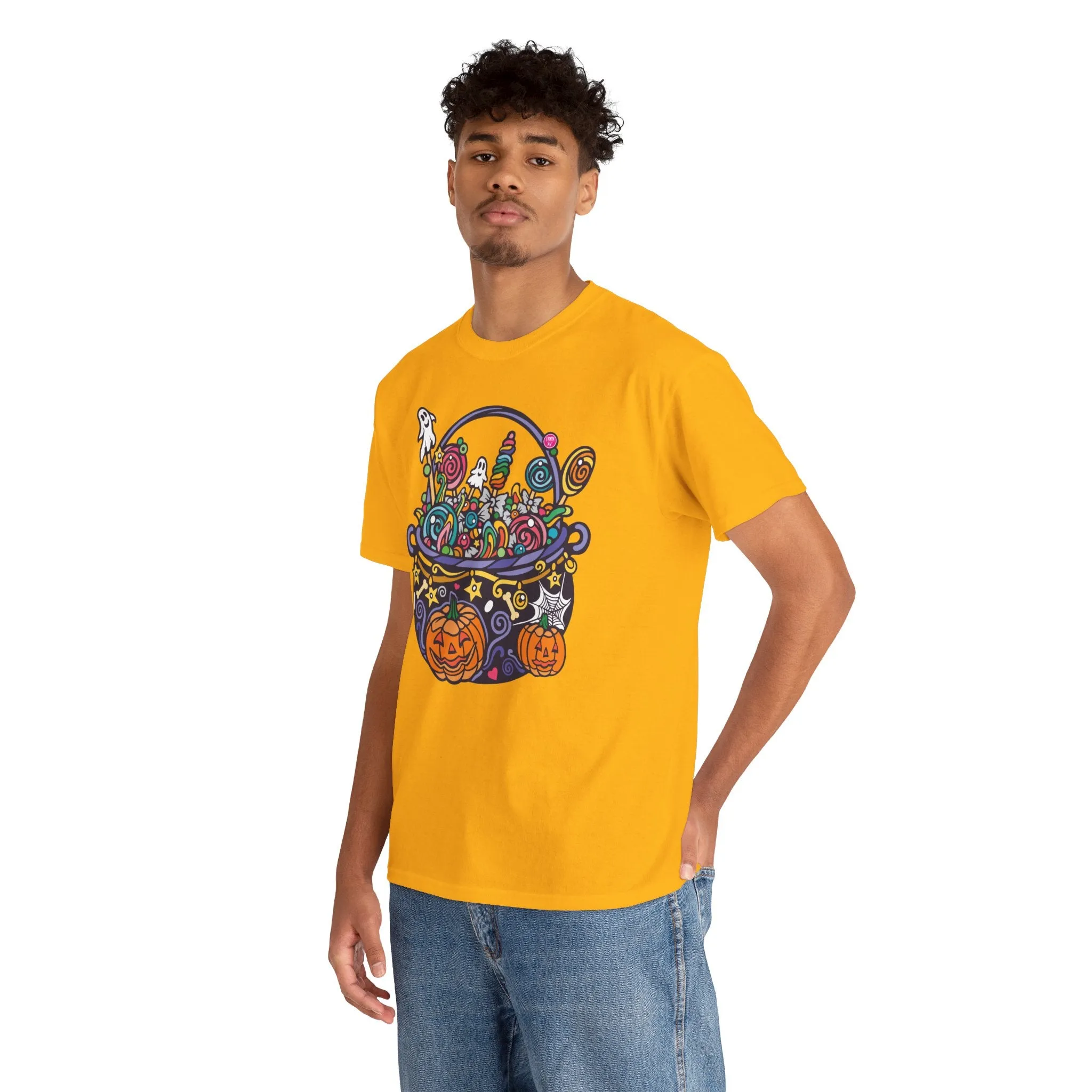Candy Cauldron | Classic Fit Unisex Heavy Cotton Art T-Shirt by Chaya Av