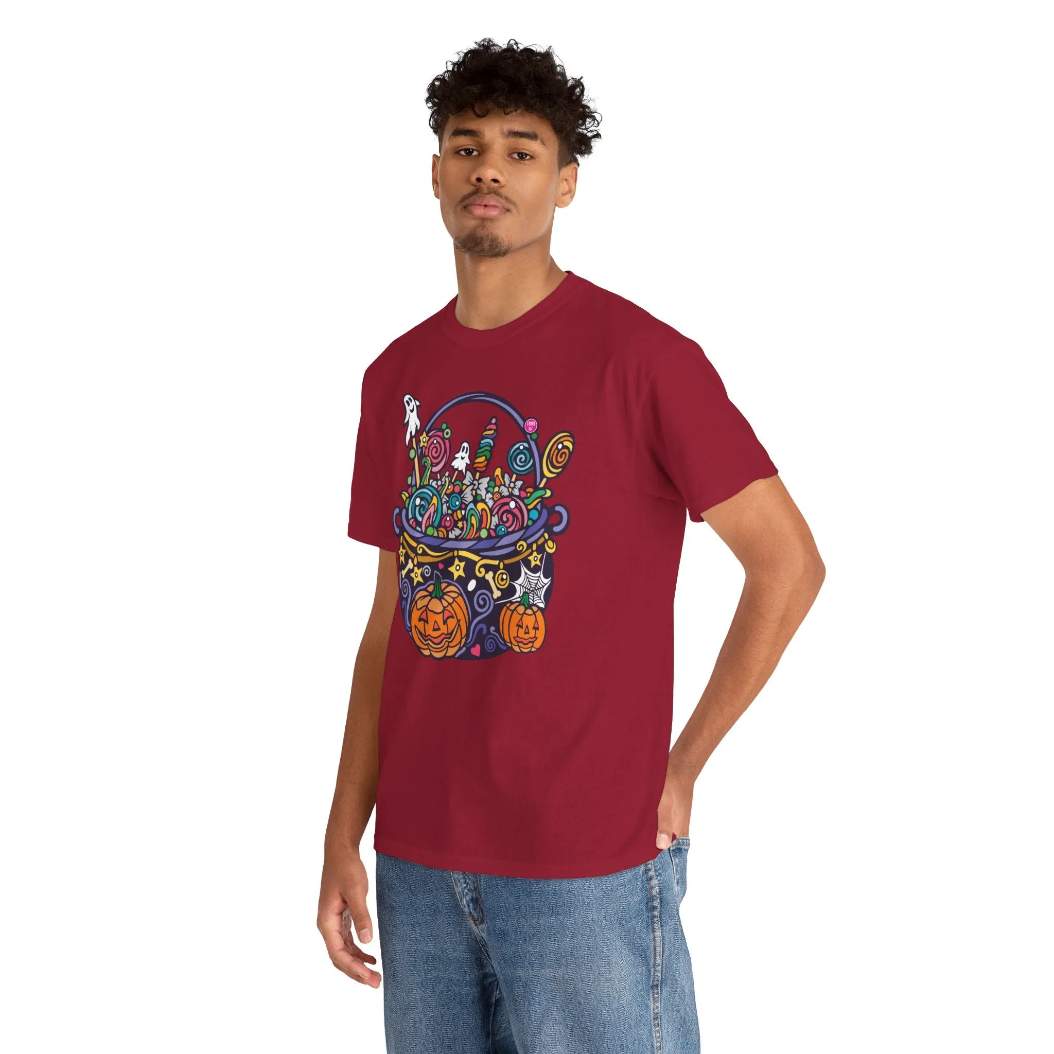 Candy Cauldron | Classic Fit Unisex Heavy Cotton Art T-Shirt by Chaya Av