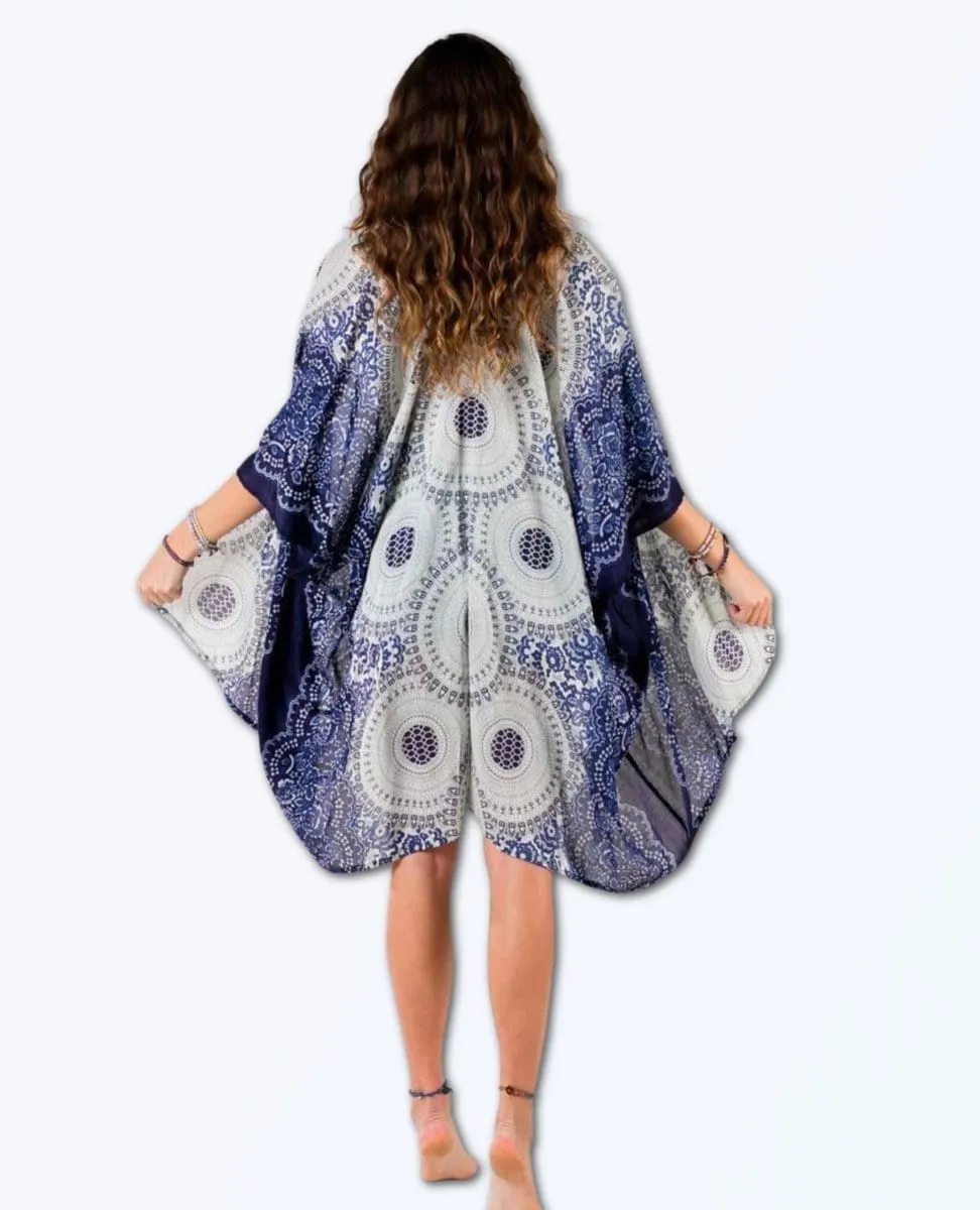 Cape Cod Mandala Kimono Cover Up