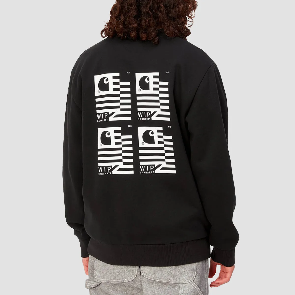 Carhartt WIP Stamp State Crew Sweat Black/White