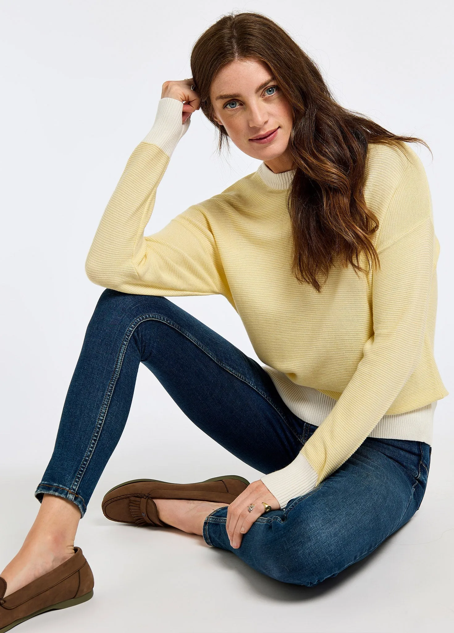 Carrick Ladies' bamboo blend sweater - Oyster
